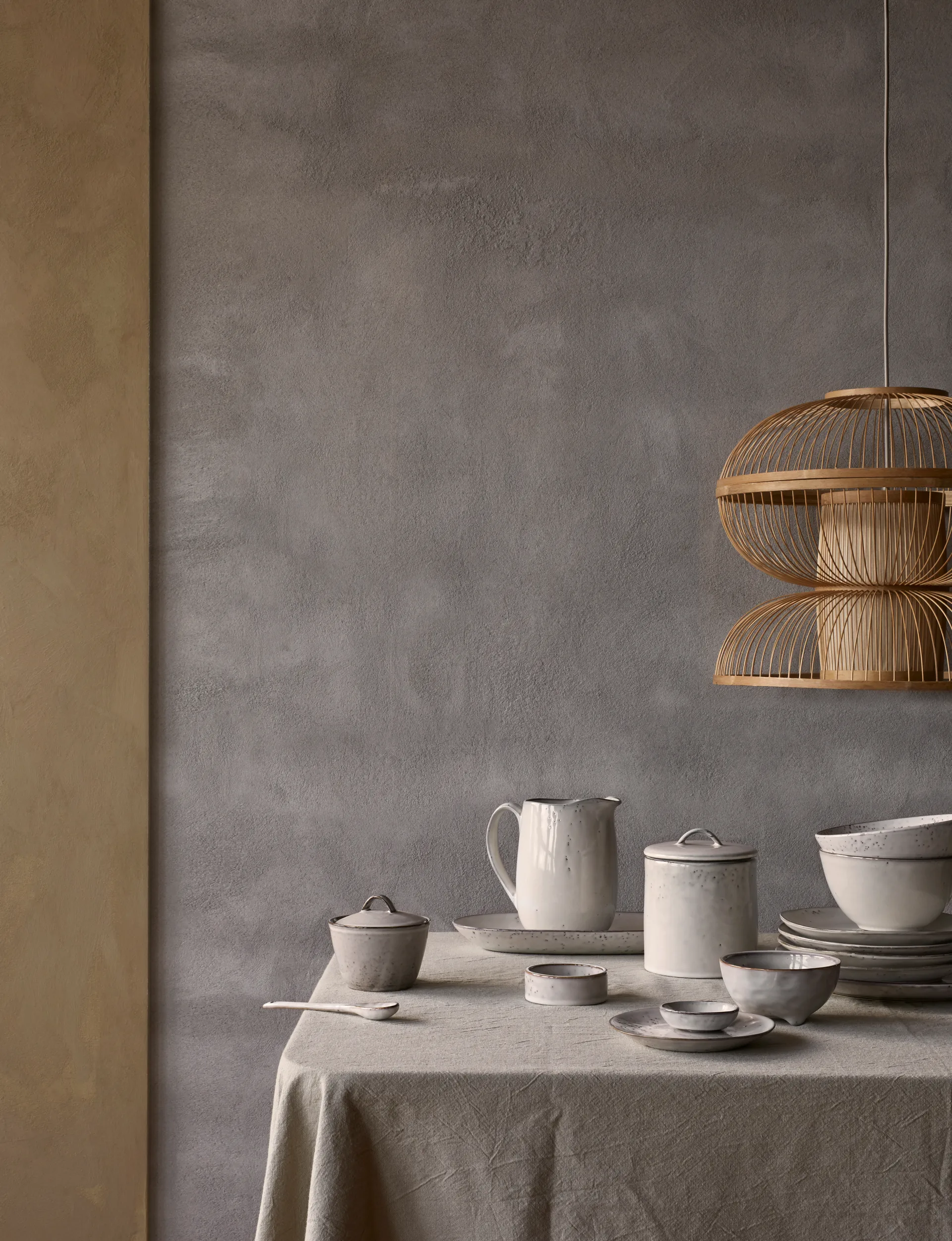 Bol con pie Nordic Sand, Ø11 cm Broste Copenhagen