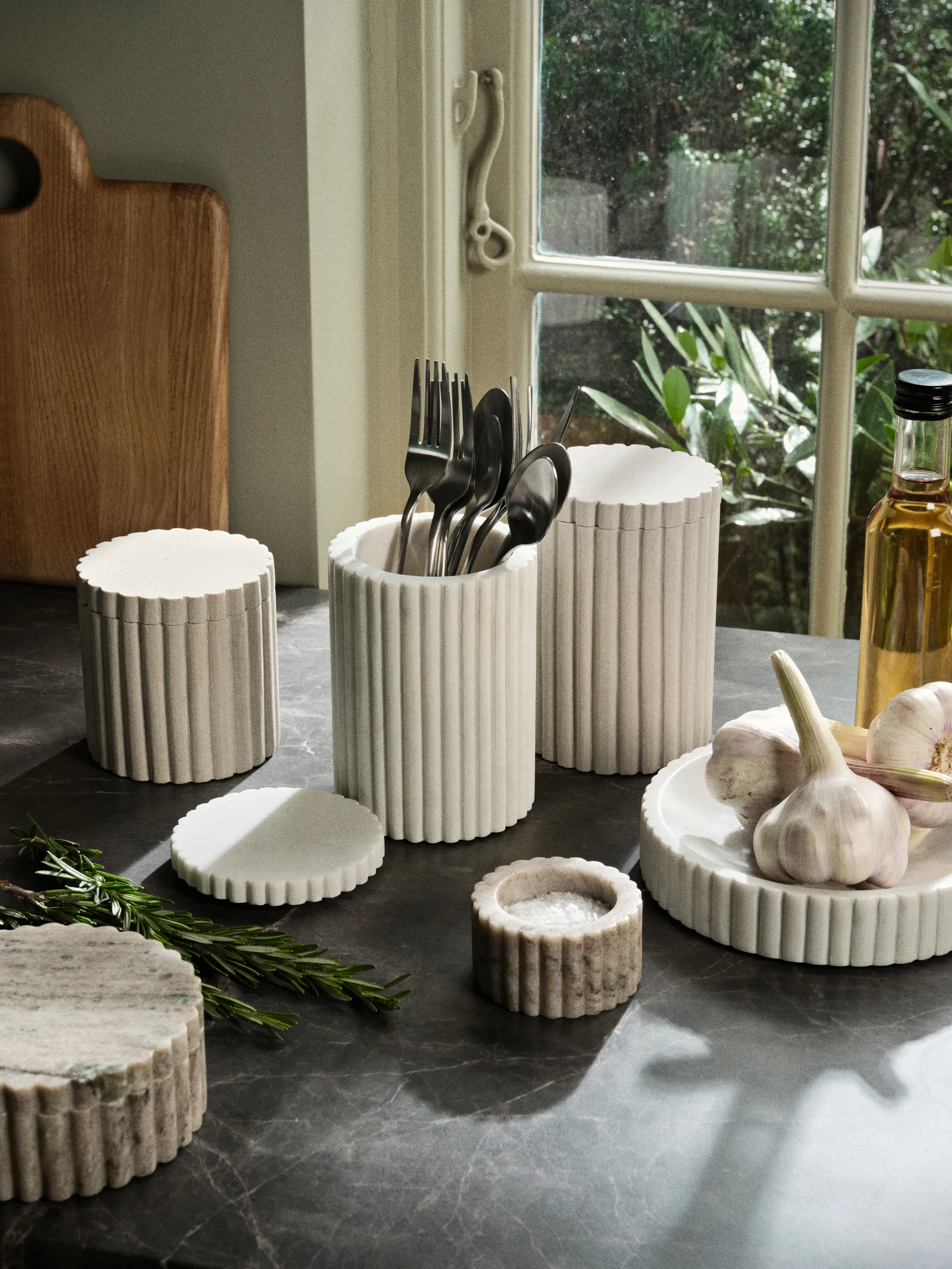 Bol Platon Ø7 cm, Brown marble Broste Copenhagen