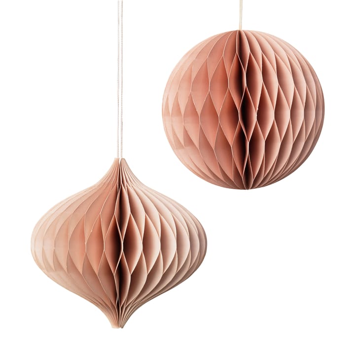 Bola y colgante Christmas mix 2 piezas Dusty pink - undefined - Broste Copenhagen