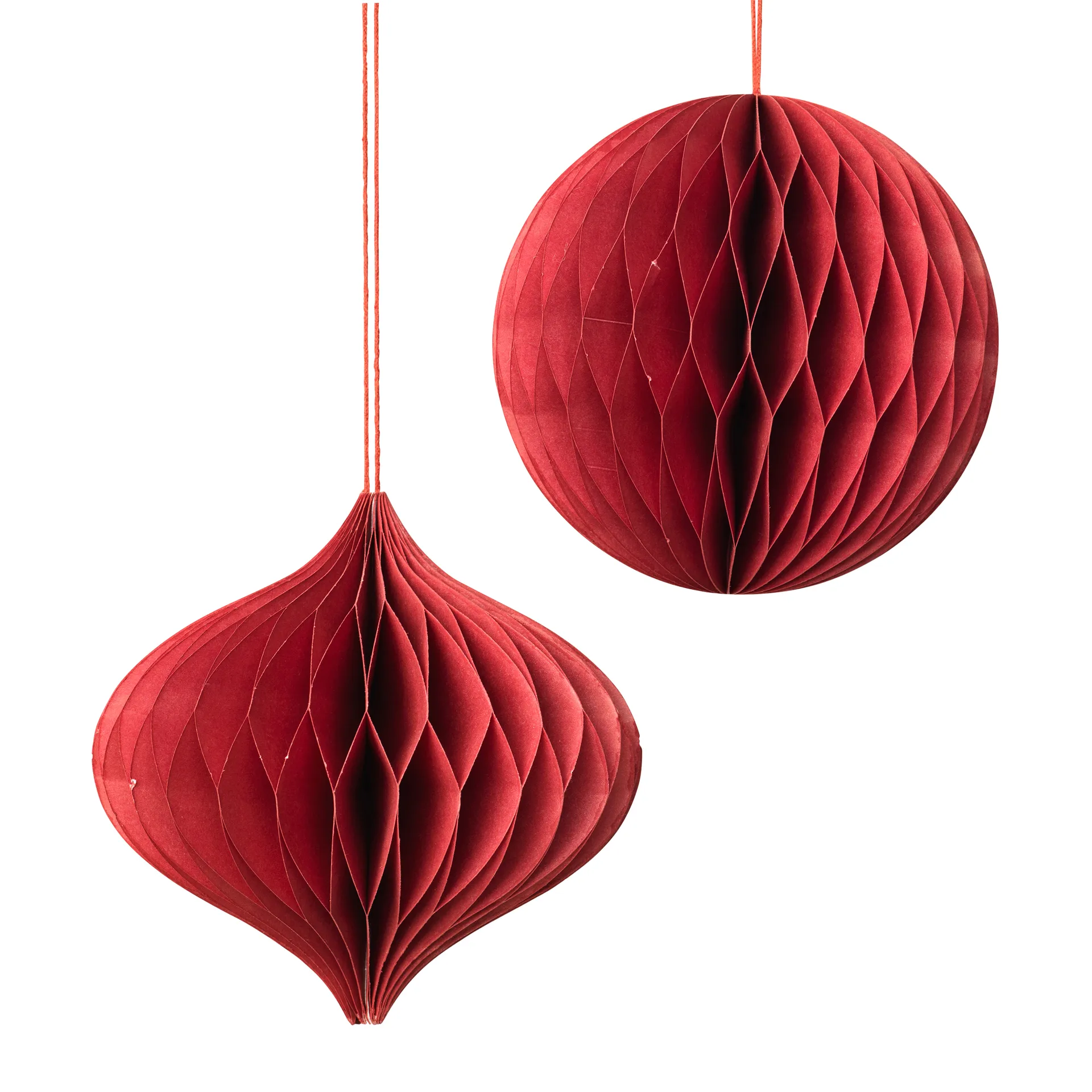 Bola y colgante Christmas mix 2 piezas Pompeian red Broste Copenhagen