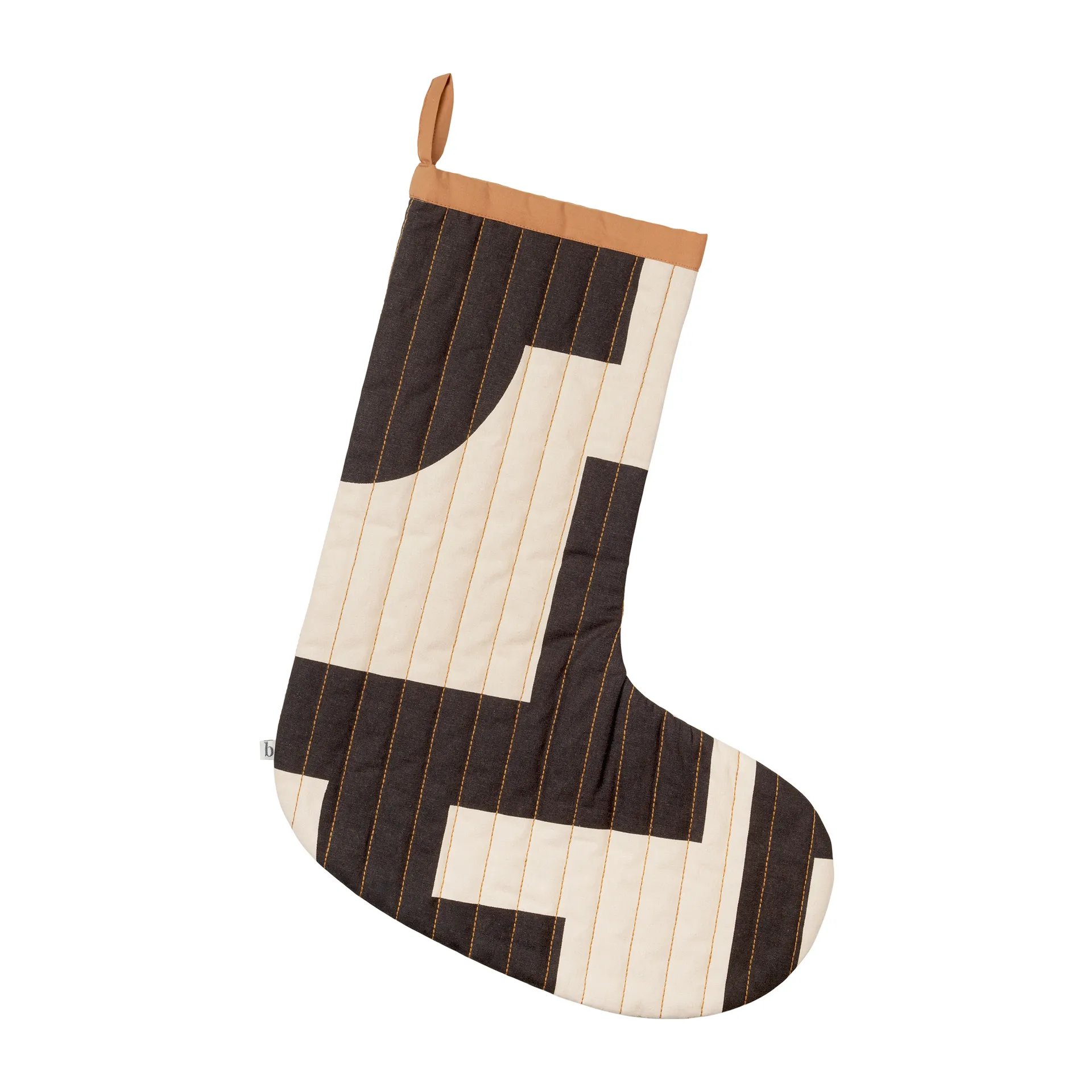 Calcetín de navidad Karla, Turkish coffee black Broste Copenhagen