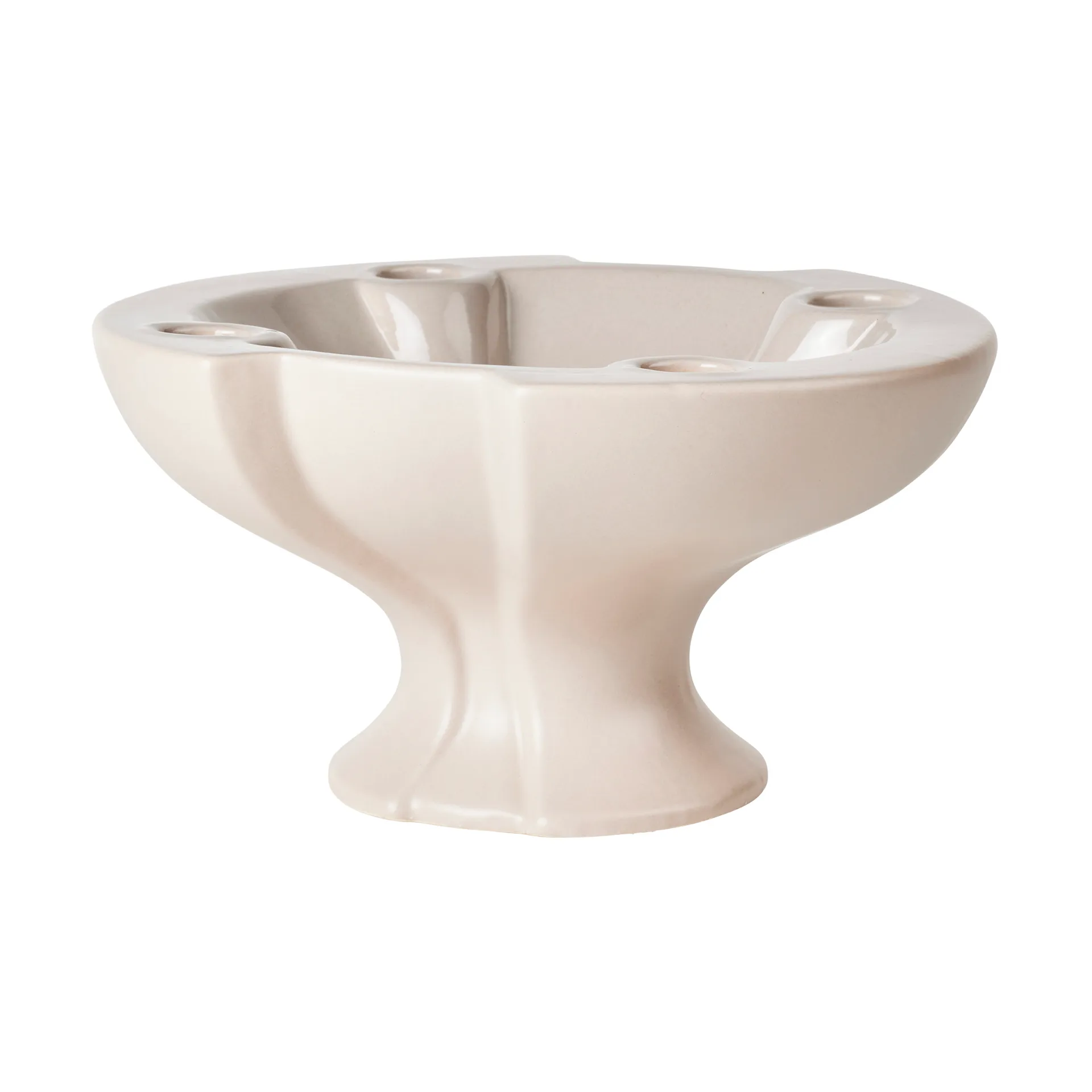 Candelabro Leda Ø22x12 cm, Grey-sand Broste Copenhagen