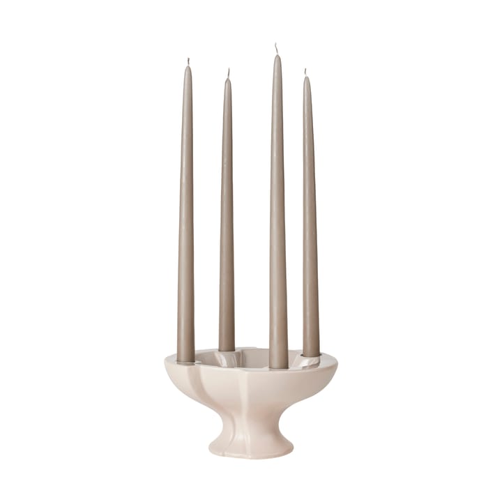 Candelabro Leda Ø22x12 cm, Grey-sand Broste Copenhagen
