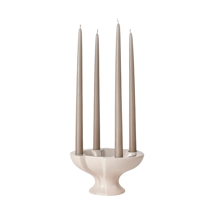 Candelabro Leda Ø22x12 cm - Grey-sand - Broste Copenhagen