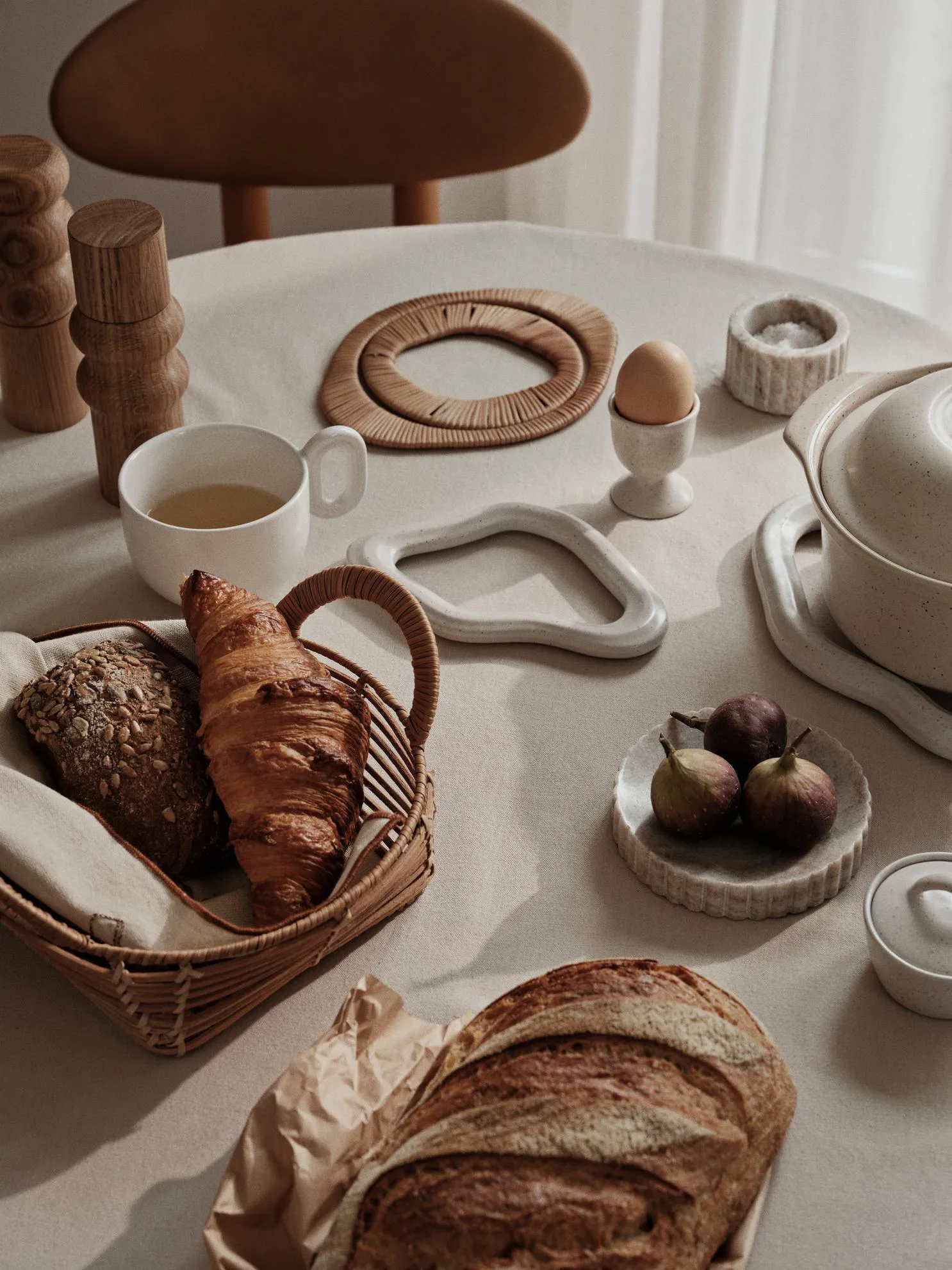 Cesta Safi Ø22 cm, Natural Broste Copenhagen