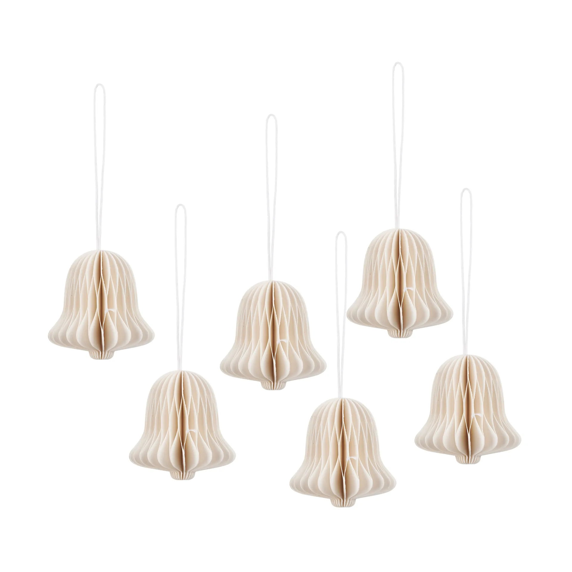 Colgante navideño de campana Chime, Off white Broste Copenhagen