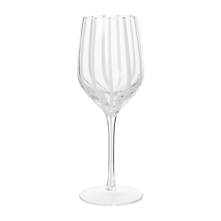 Copa de vino blanco Stripe 35 cl - Clear-white stripes - Broste Copenhagen