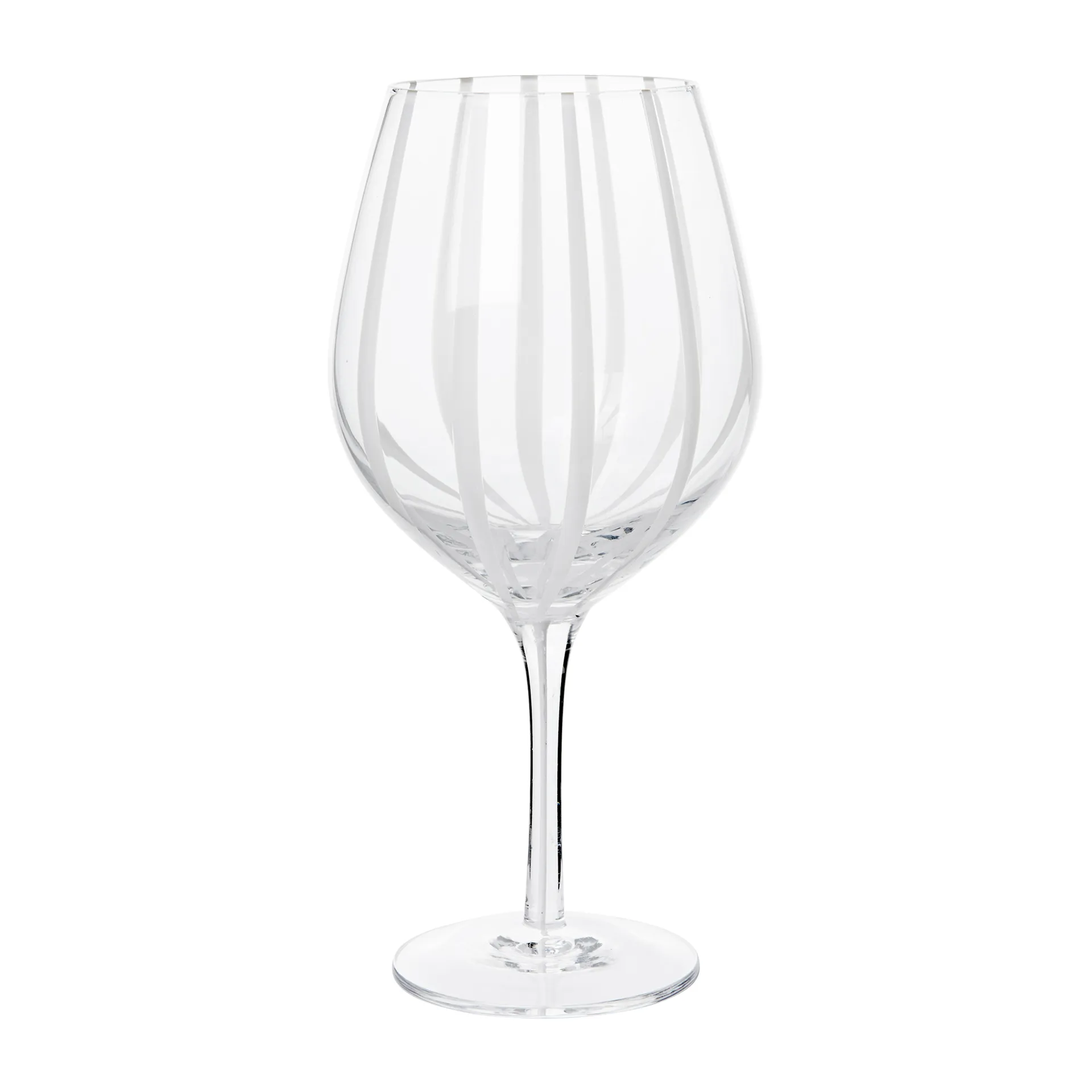 Copa de vino tinto Stripe 65 cl, Clear-white stripes Broste Copenhagen