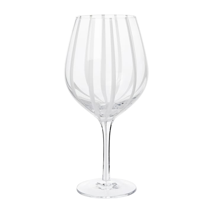 Copa de vino tinto Stripe 65 cl - Clear-white stripes - Broste Copenhagen