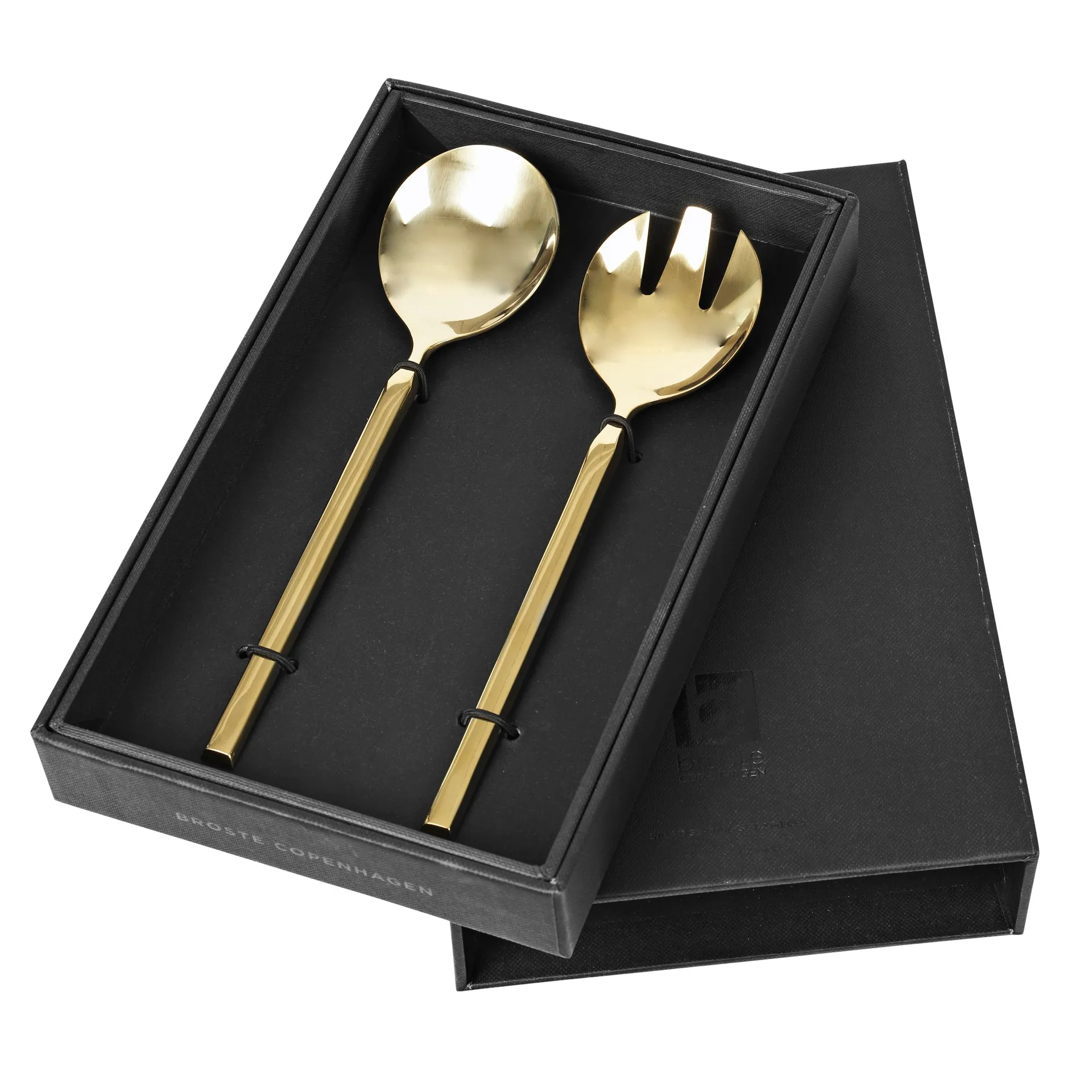 Cubiertos ensalada Tvis, 2 piezas, dorado Broste Copenhagen