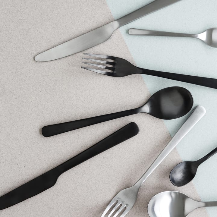 Cubiertos Hune 16 piezas, titanium mat black Broste Copenhagen
