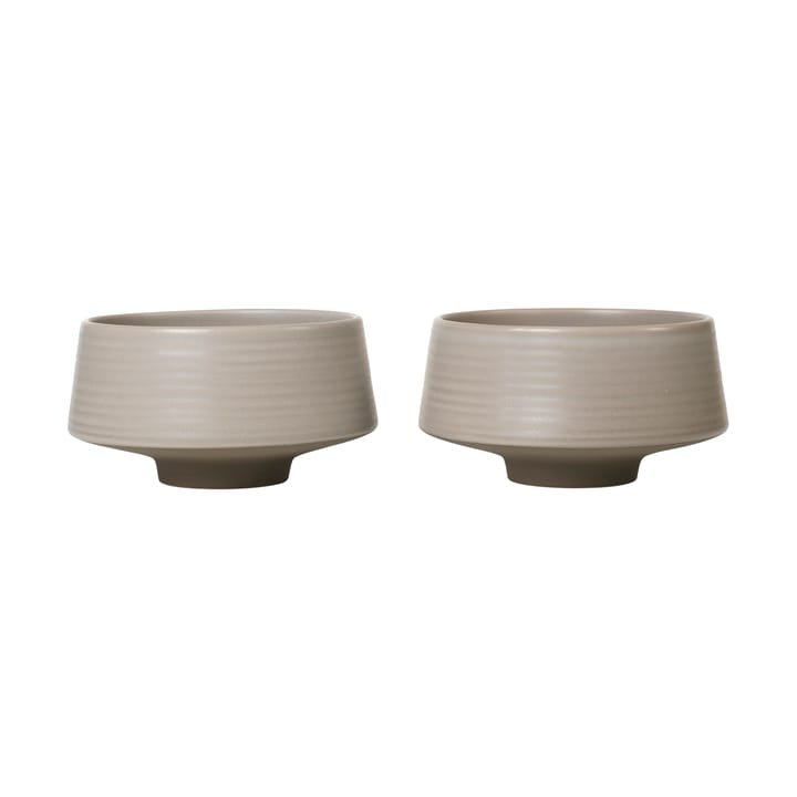 Cuencos Miko Ø14 cm 2-pack - Warm grey - Broste Copenhagen