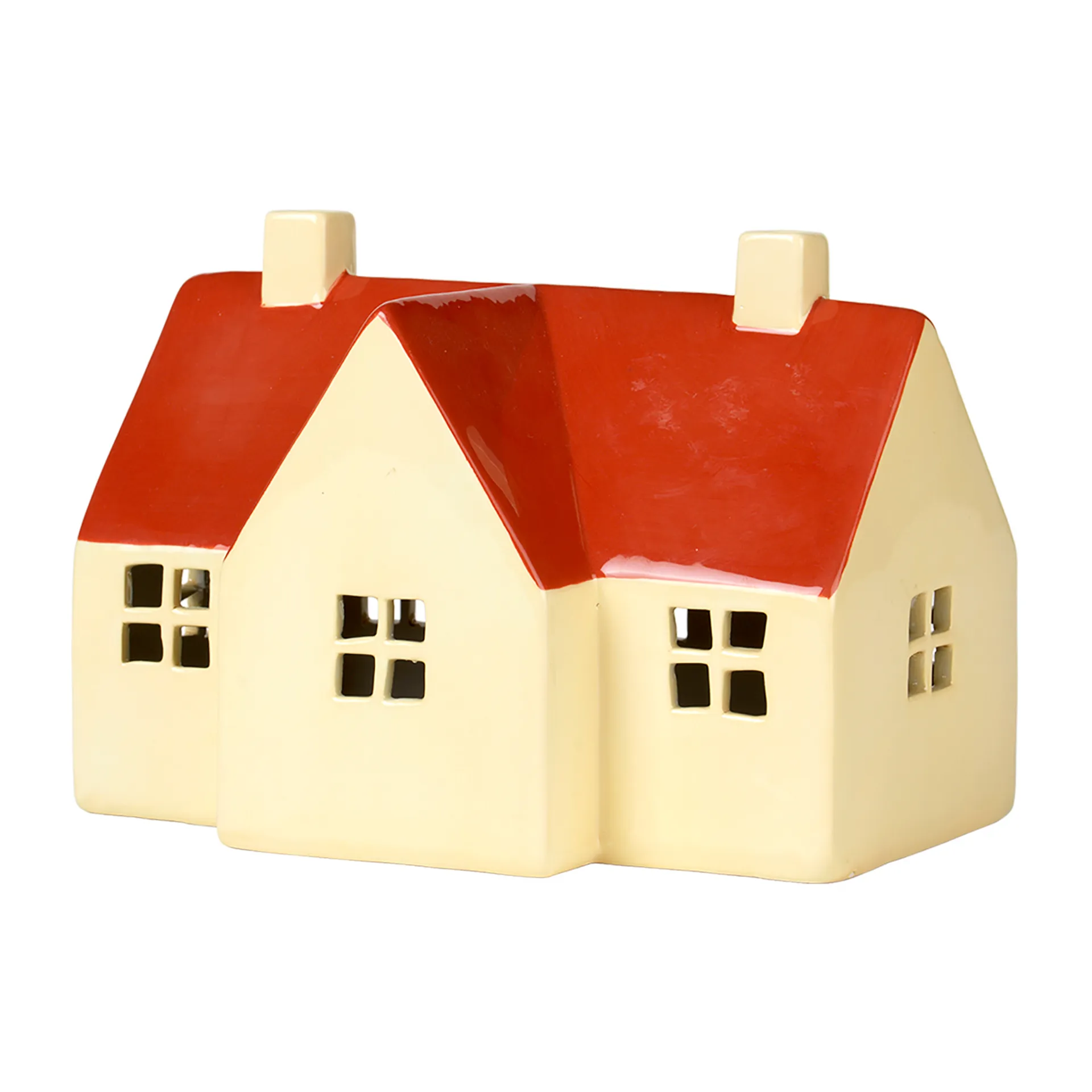 Decoración Bo casa 13,2x18 cm, Light yellow-Pumpkin orange Broste Copenhagen