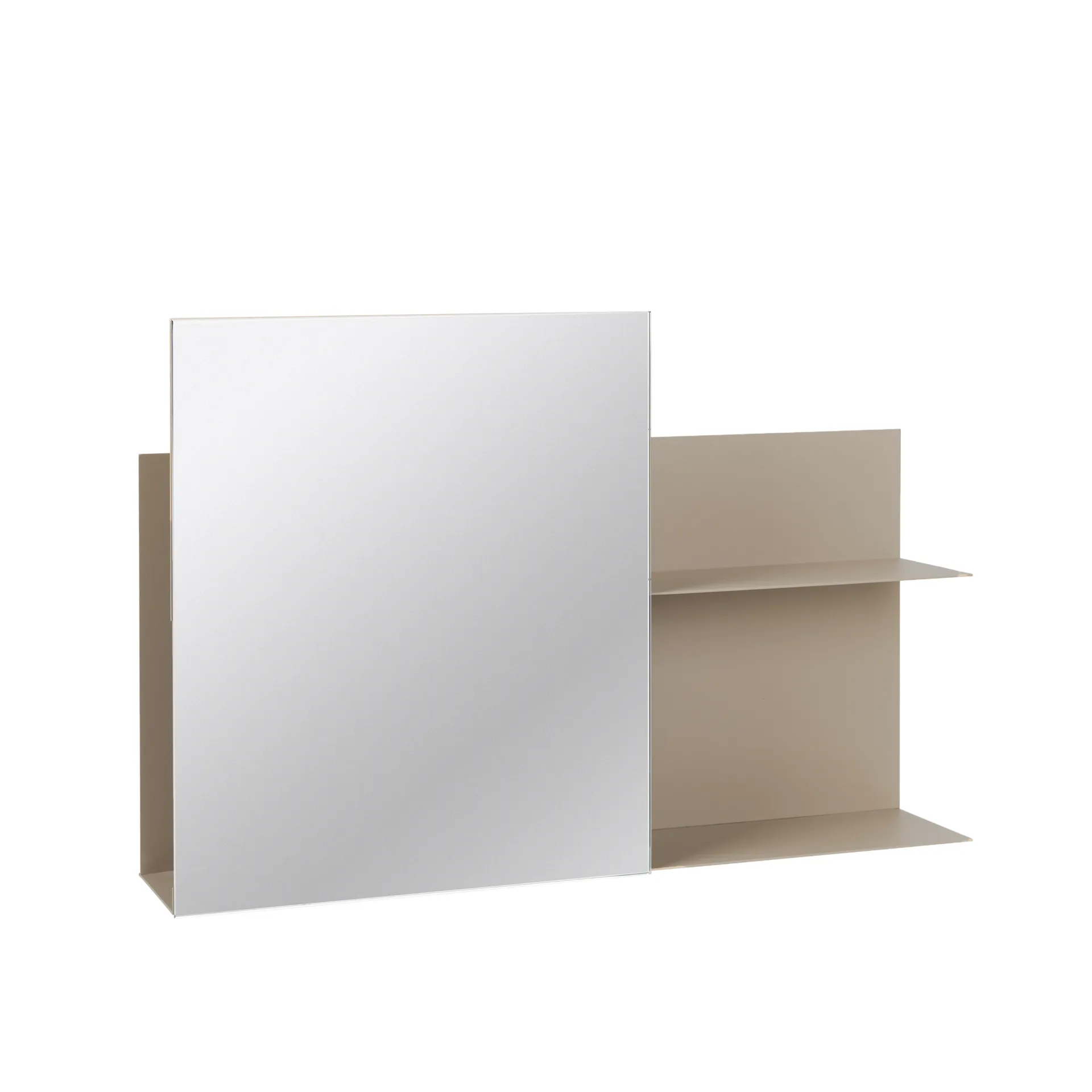 Estantería de pared con espejo Svante, Jern beige Broste Copenhagen