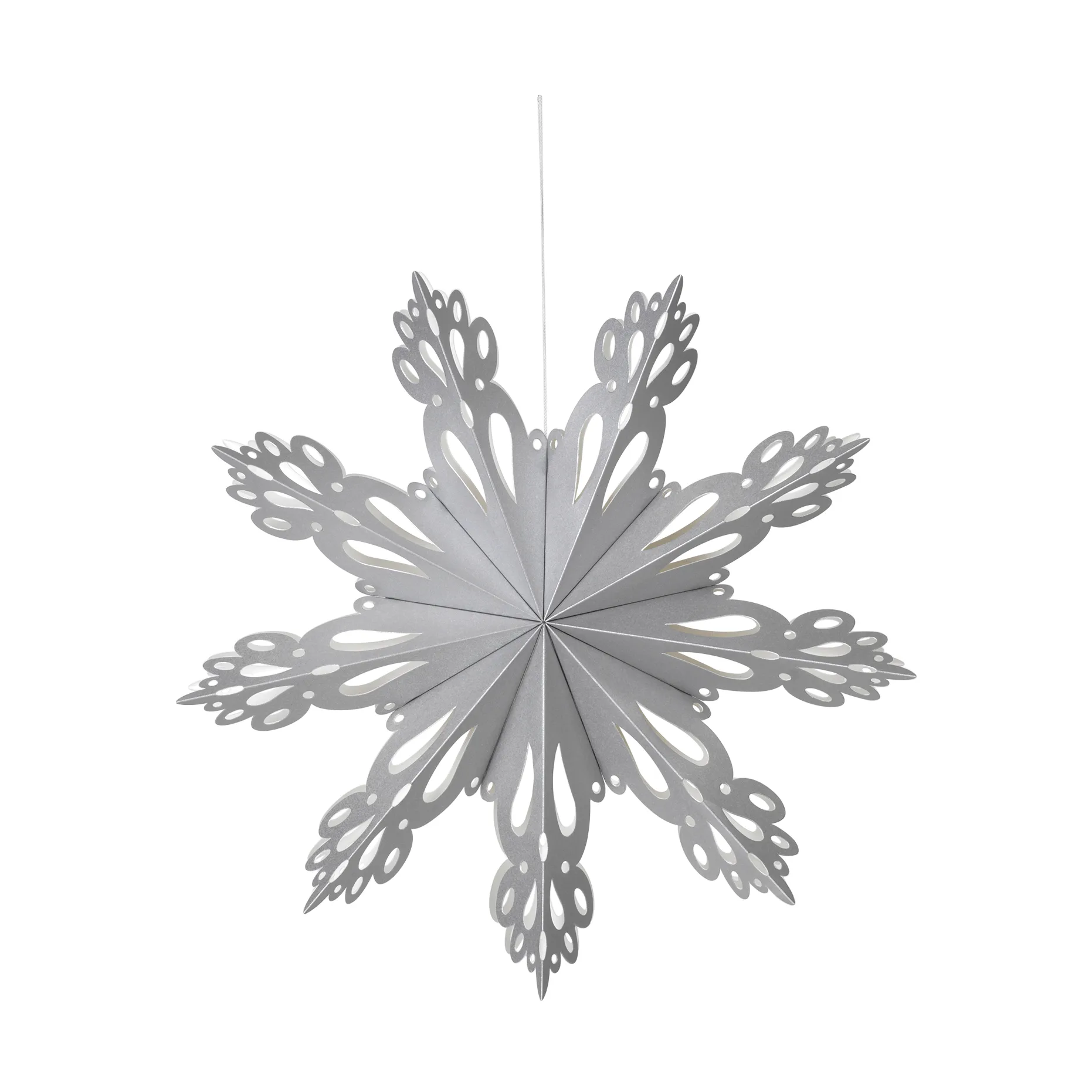 Estrella de Adviento Snowflake, Plata, M Broste Copenhagen