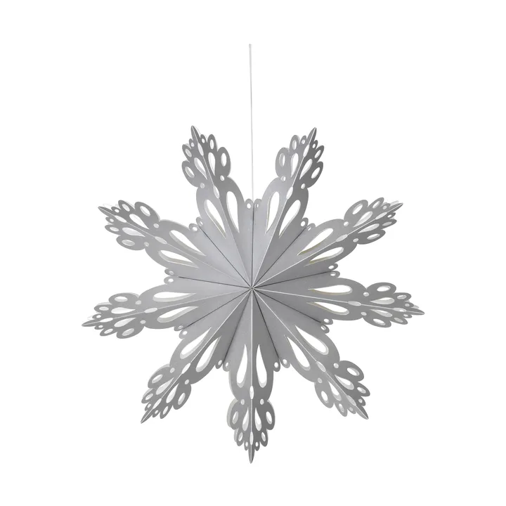 Estrella de Adviento Snowflake - Plata, M - Broste Copenhagen