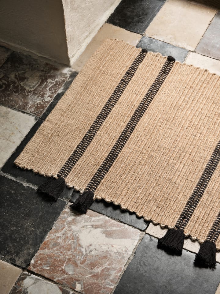 Felpudo Ezra 50x70 cm, Natural-black Broste Copenhagen