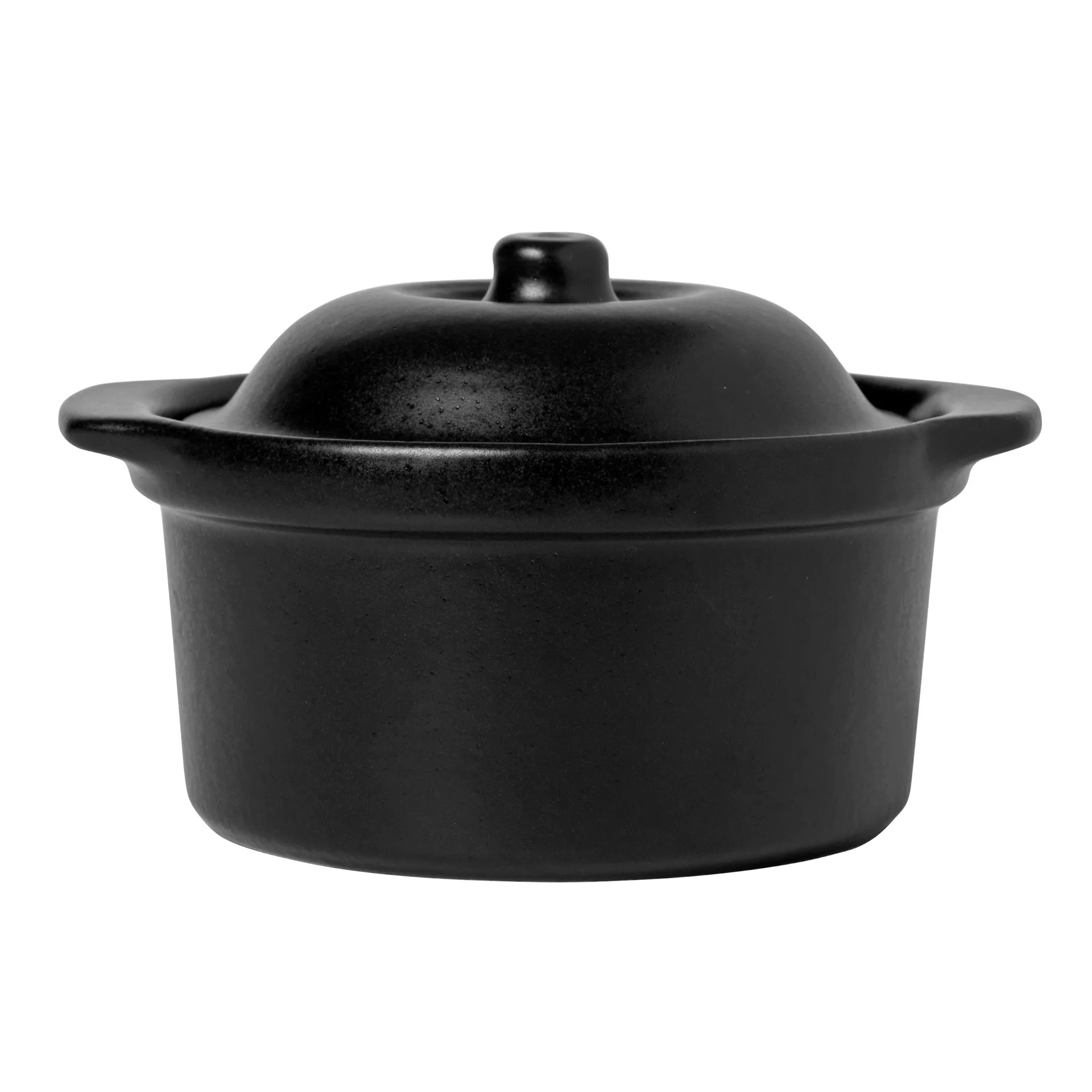 Fuente de horno con tapa Vig negro, grande Broste Copenhagen