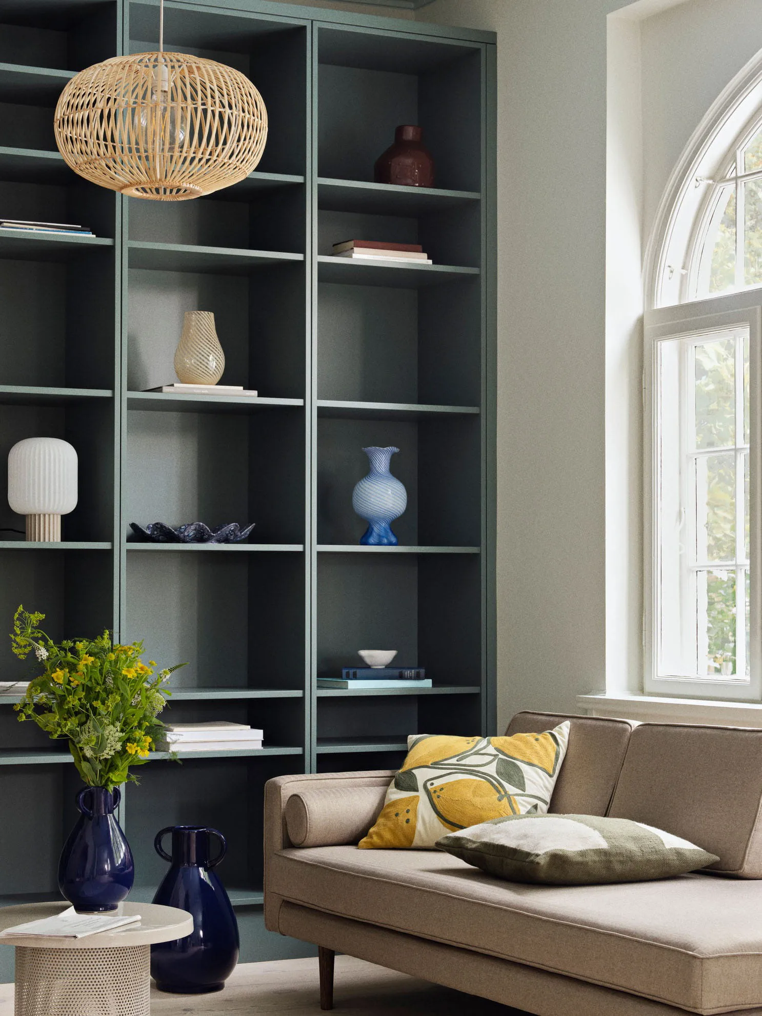 Funda de cojín Eilo 50x50 cm, Recycled pet green Broste Copenhagen