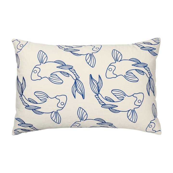 Funda de cojín Koi 40x60 cm, Intense blue Broste Copenhagen