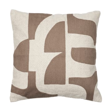 Funda de coj�ín Mundo 50x50 cm - Kangaroo brown-off white - Broste Copenhagen