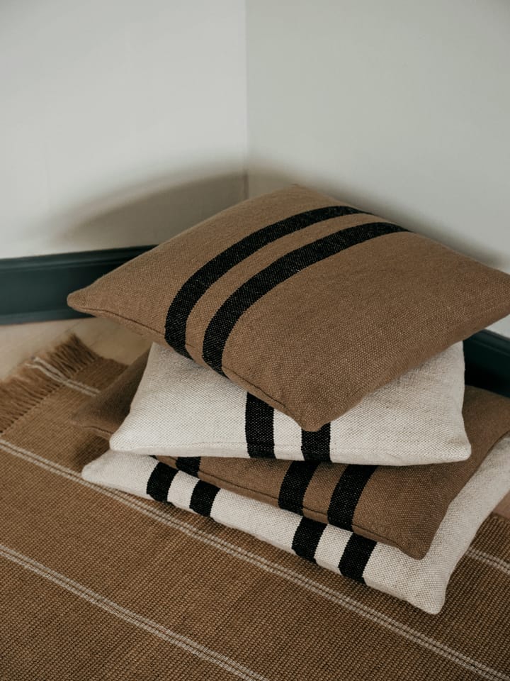 Funda de cojín Sigrun, Brown kelp-black, 50x50 cm Broste Copenhagen