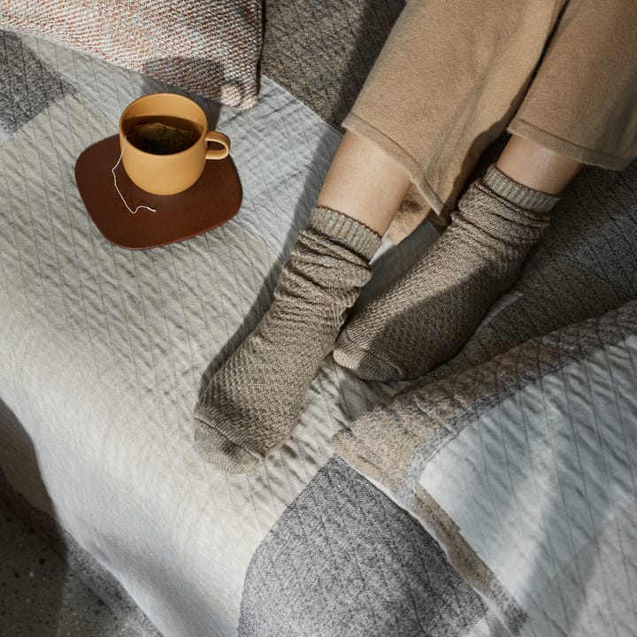 Funda para cojín Patch 60x60 cm, Beige-marrón Broste Copenhagen