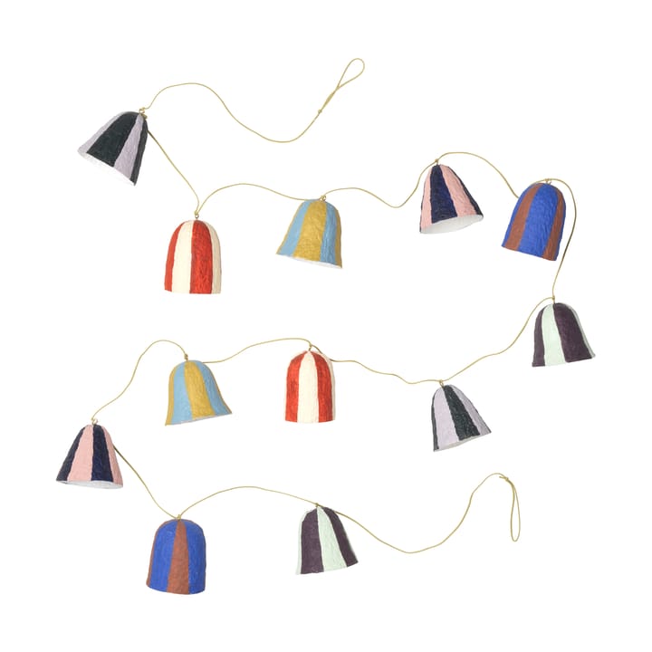 Guirnalda campanas Stripe Pulp 180 cm - Multi color - Broste Copenhagen