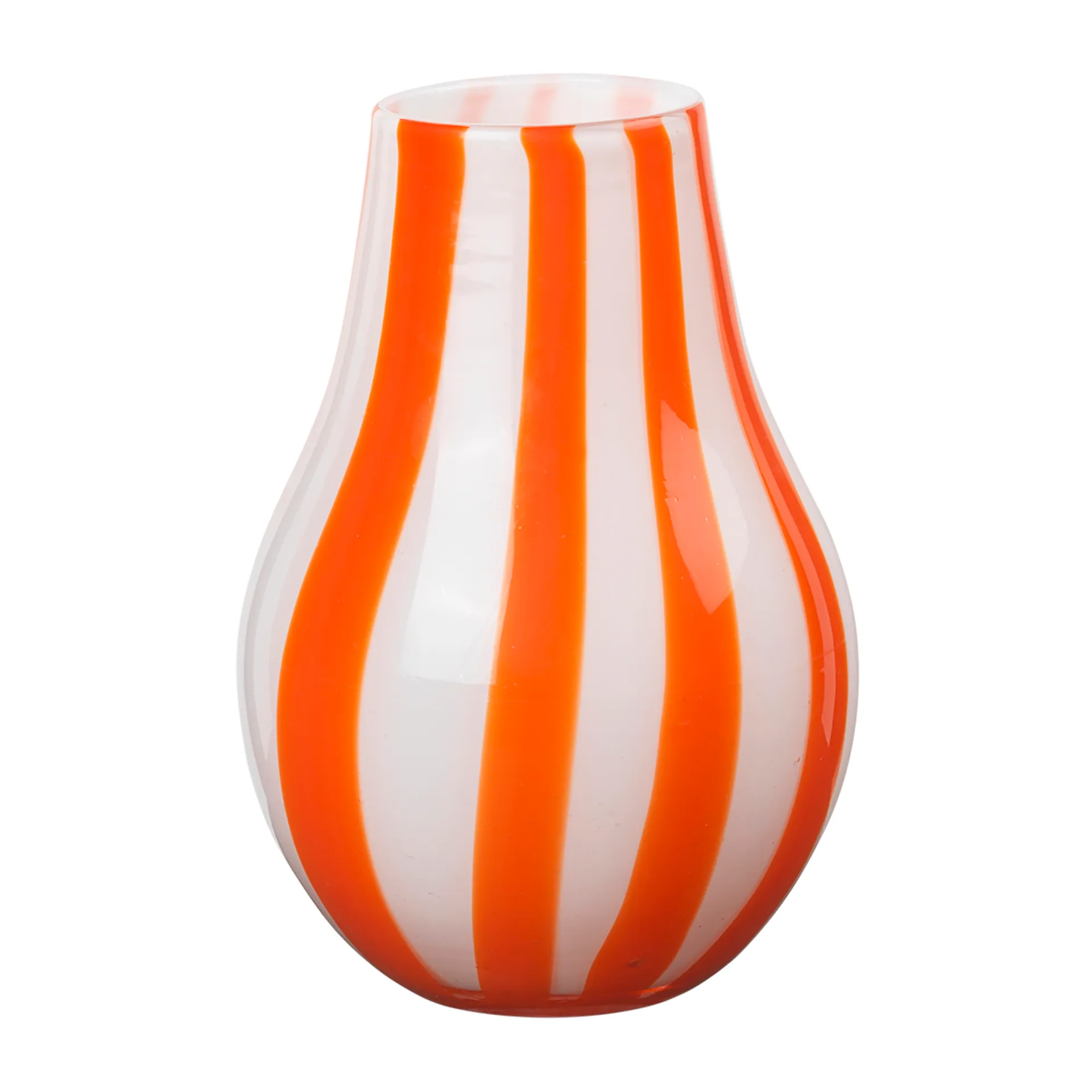 Jarrón Ada Stripe 22,5 cm, Pumpkin orange Broste Copenhagen