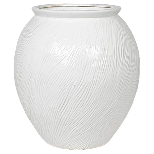 Jarrón de cerámica Sandy blanco - grande - Broste Copenhagen