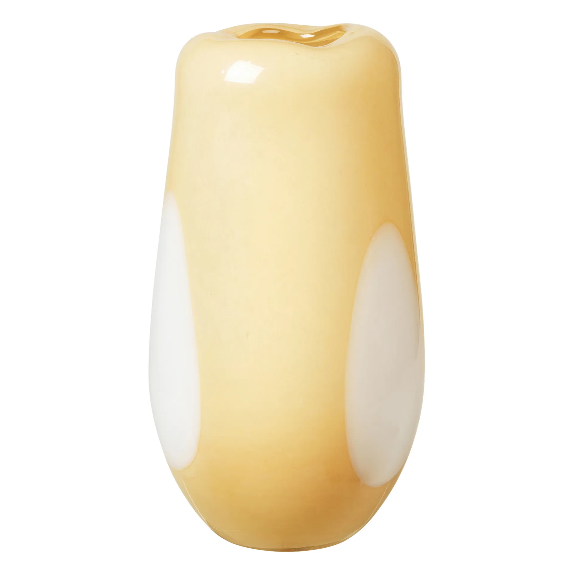 Jarrón de vidrio Ada Dot 37 cm, Golden fleece yellow Broste Copenhagen