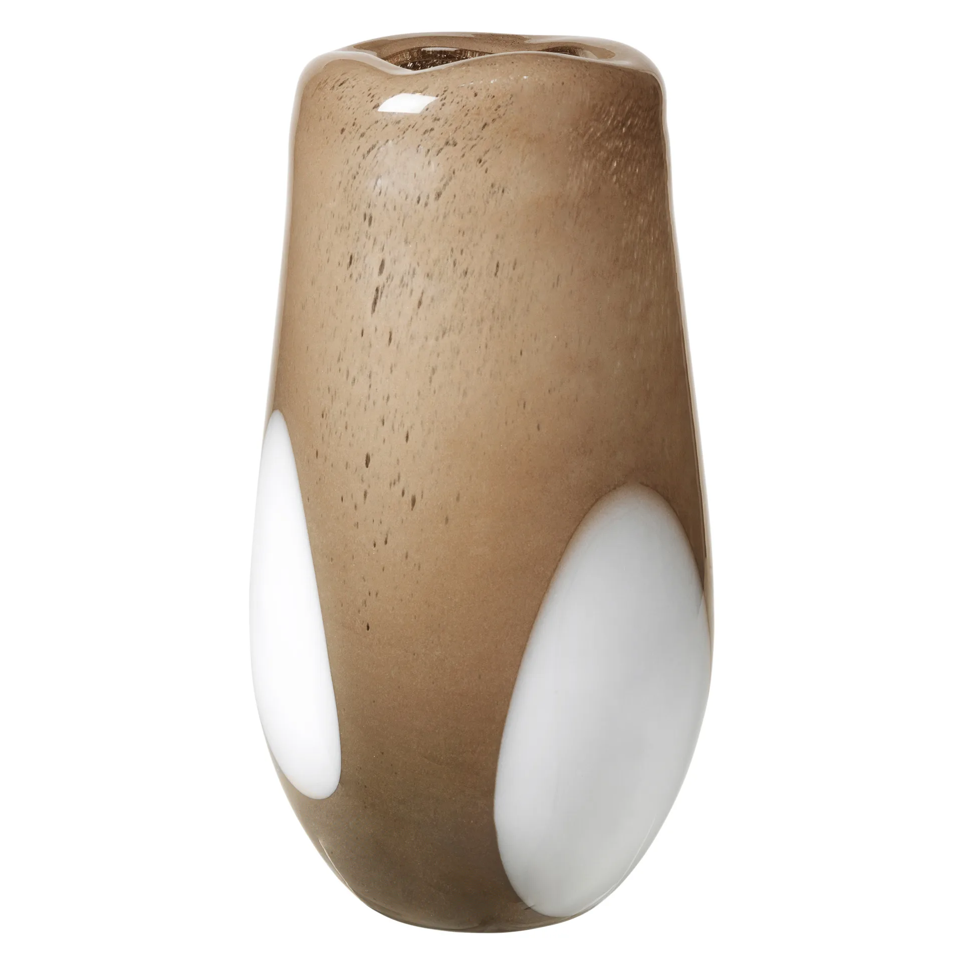 Jarrón de vidrio Ada Dot 37 cm, Simply taupe warm grey Broste Copenhagen