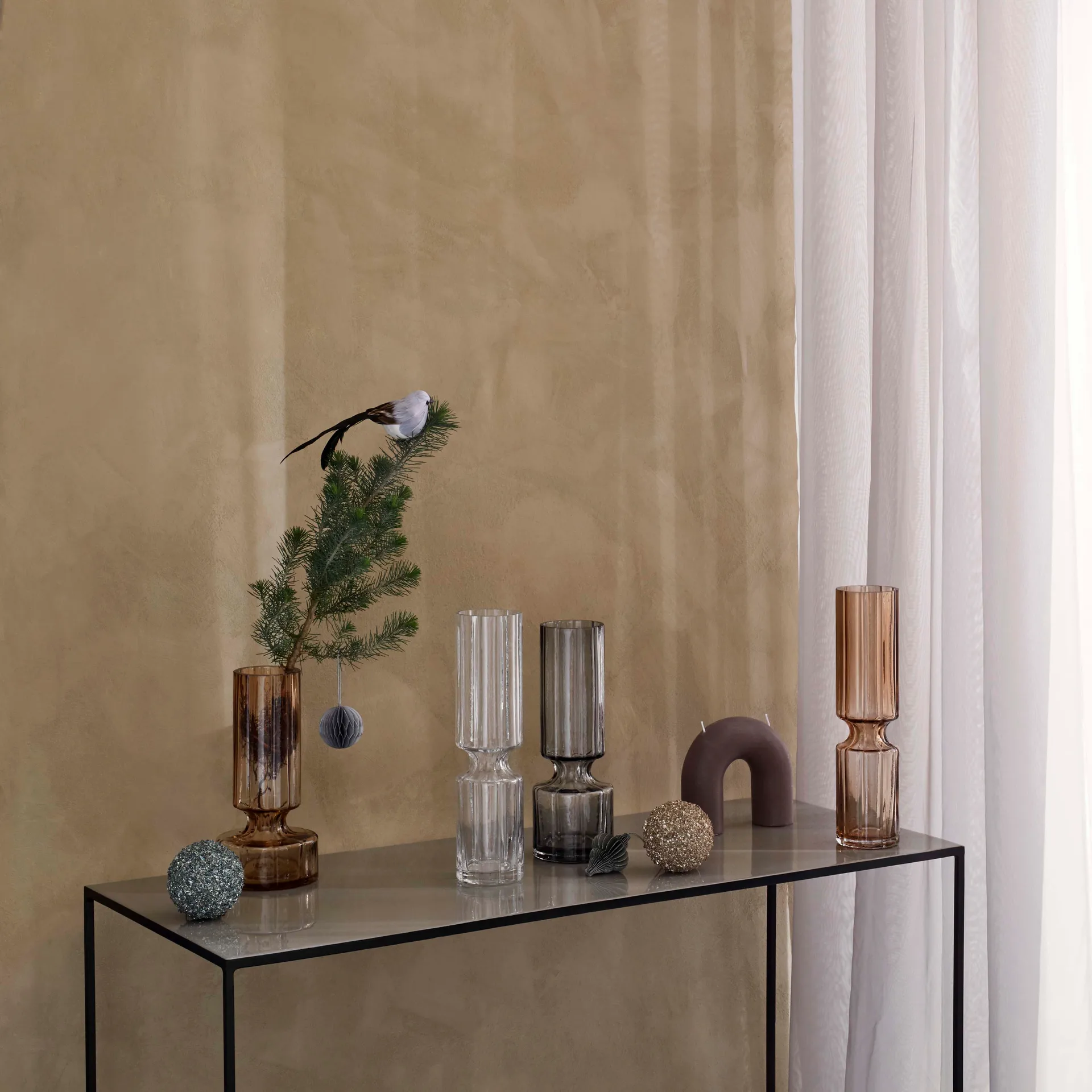 Jarrón de vidrio Hyacint 31,7 cm, Clear Broste Copenhagen