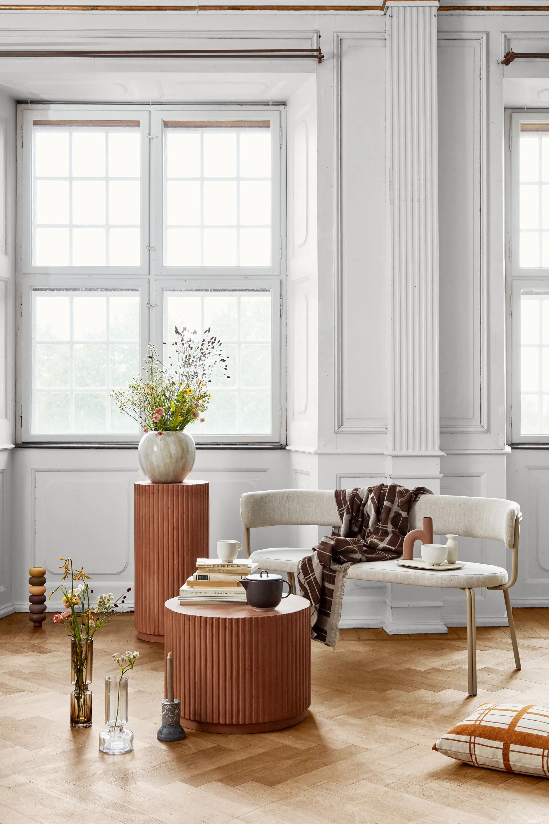 Jarrón de vidrio Hyacint 31,7 cm, Indian tan Broste Copenhagen