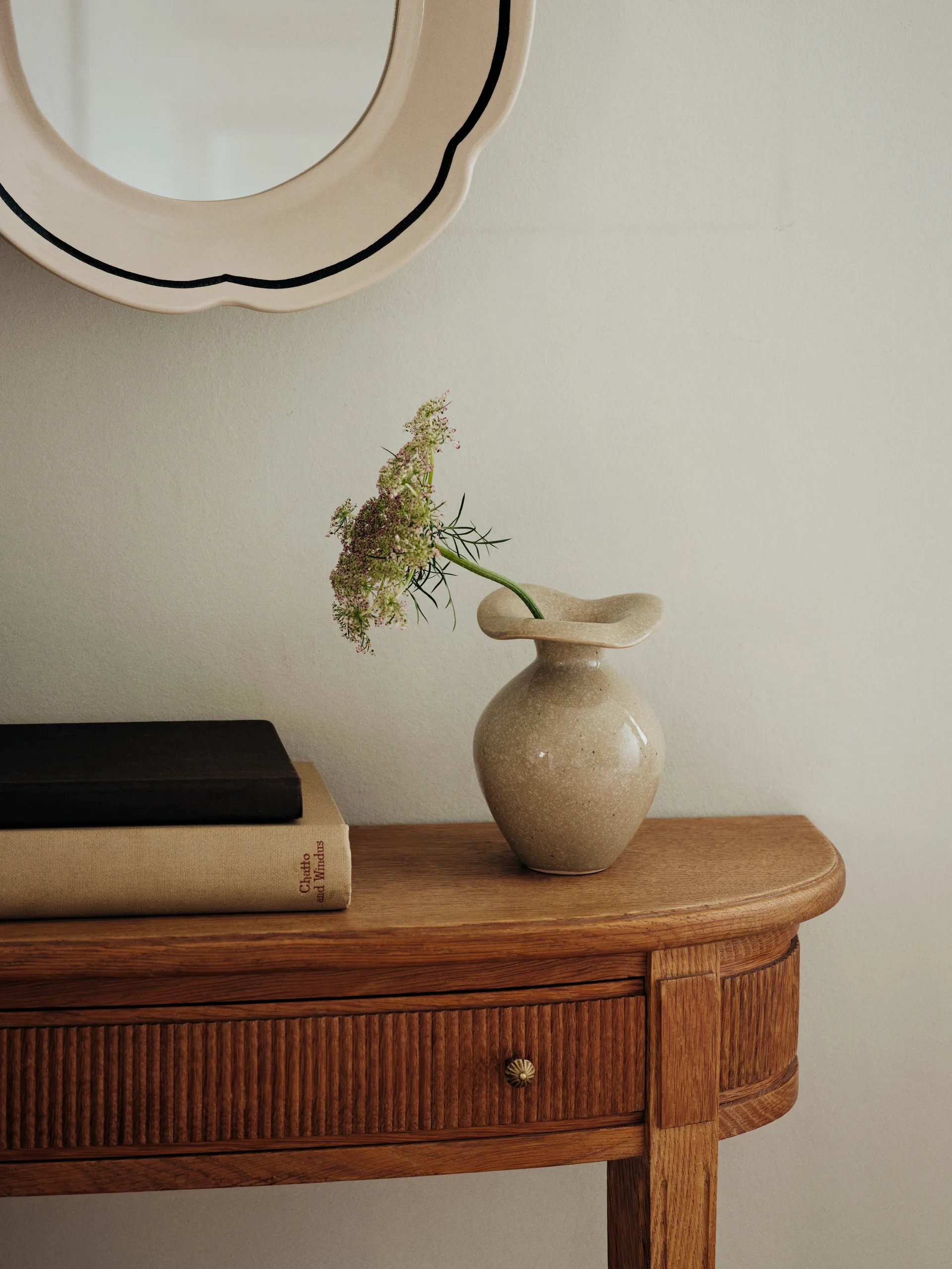 Jarrón Florentina XS 14 cm, Beige Broste Copenhagen