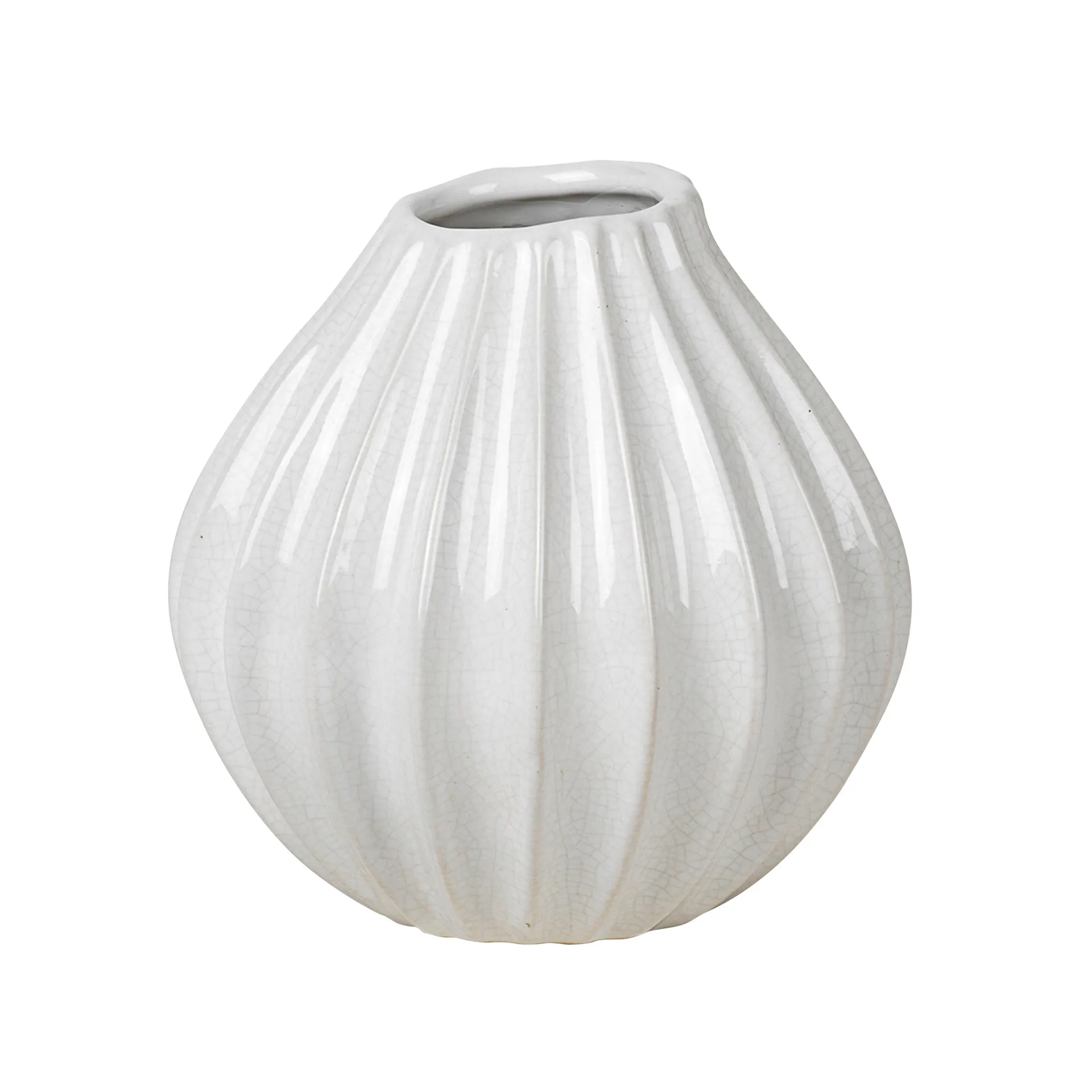 Jarrón Wide ivory, 15 cm Broste Copenhagen