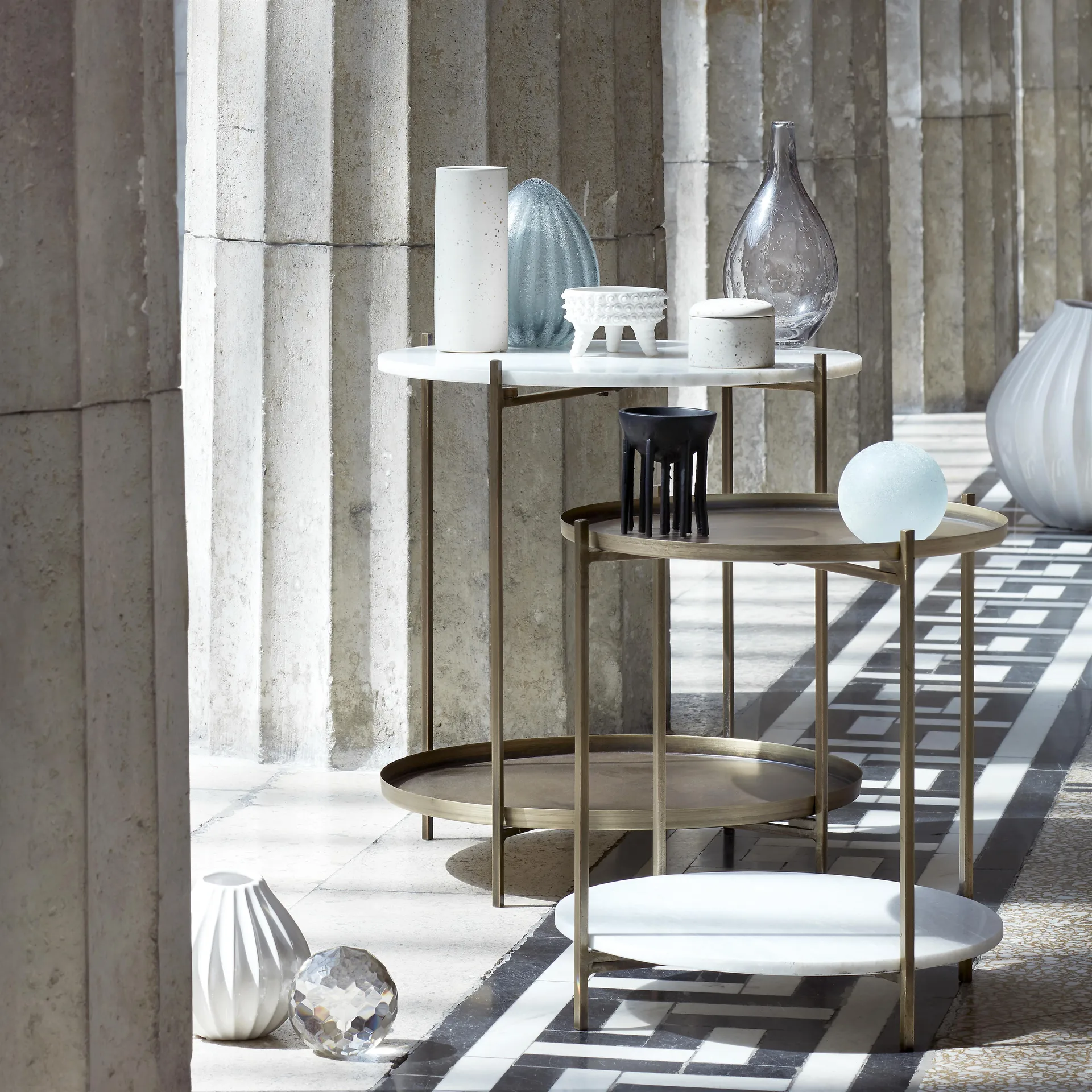 Jarrón Wide ivory, 15 cm Broste Copenhagen