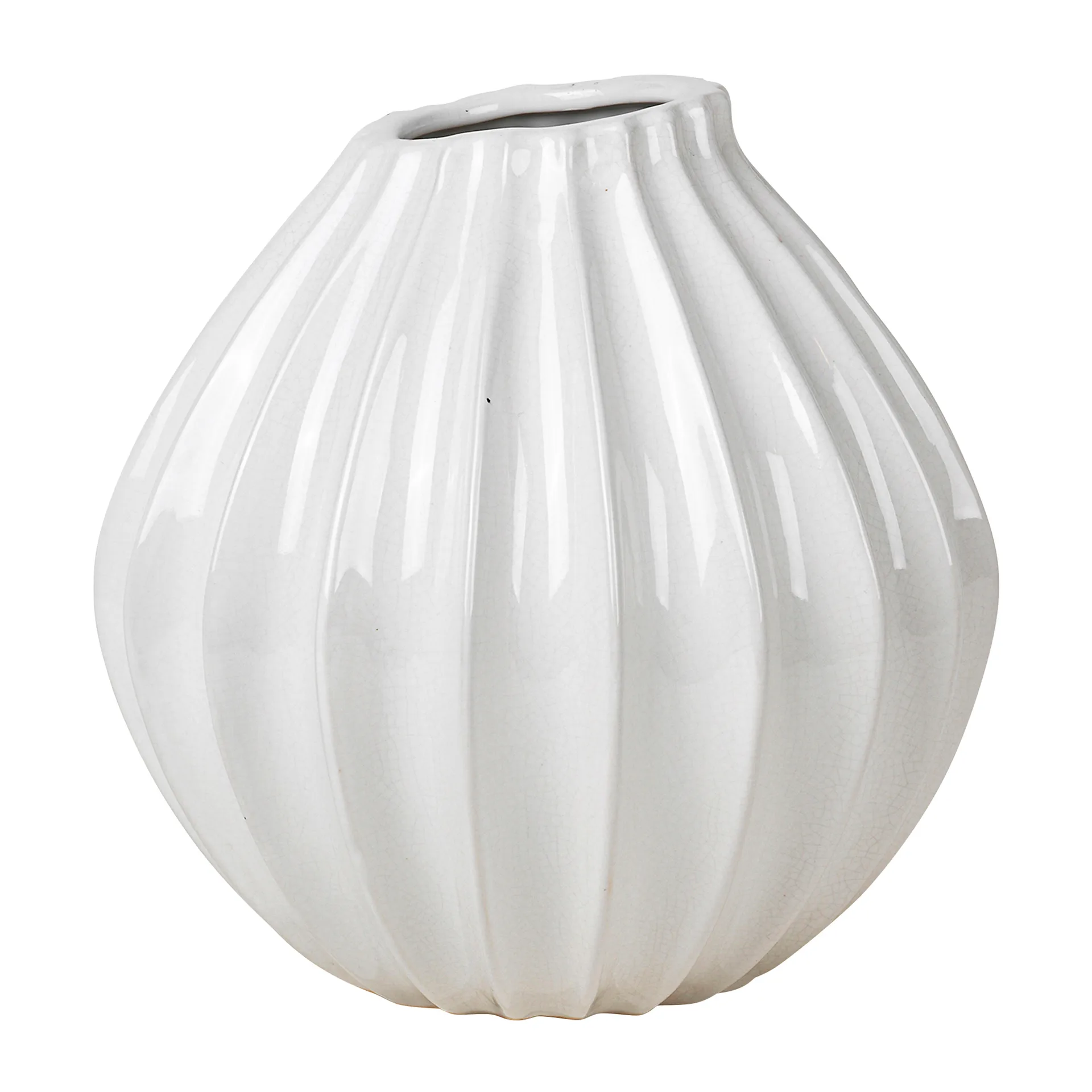 Jarrón Wide ivory, 25 cm Broste Copenhagen