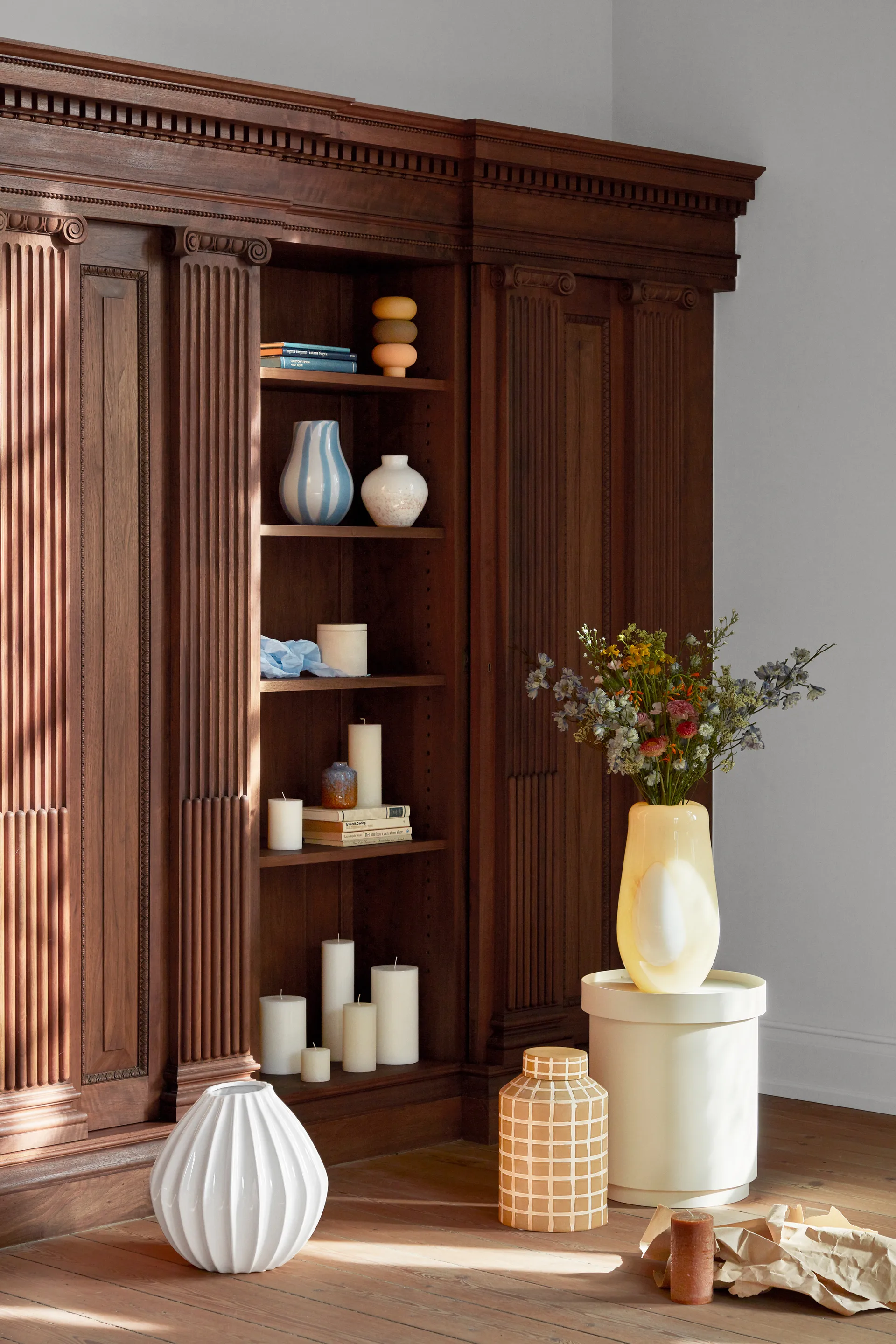 Jarrón Wide ivory, 40 cm Broste Copenhagen