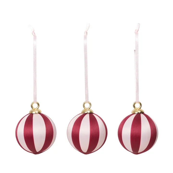 Joy bola de Navidad - Deep Red-Soft Pink - Broste Copenhagen