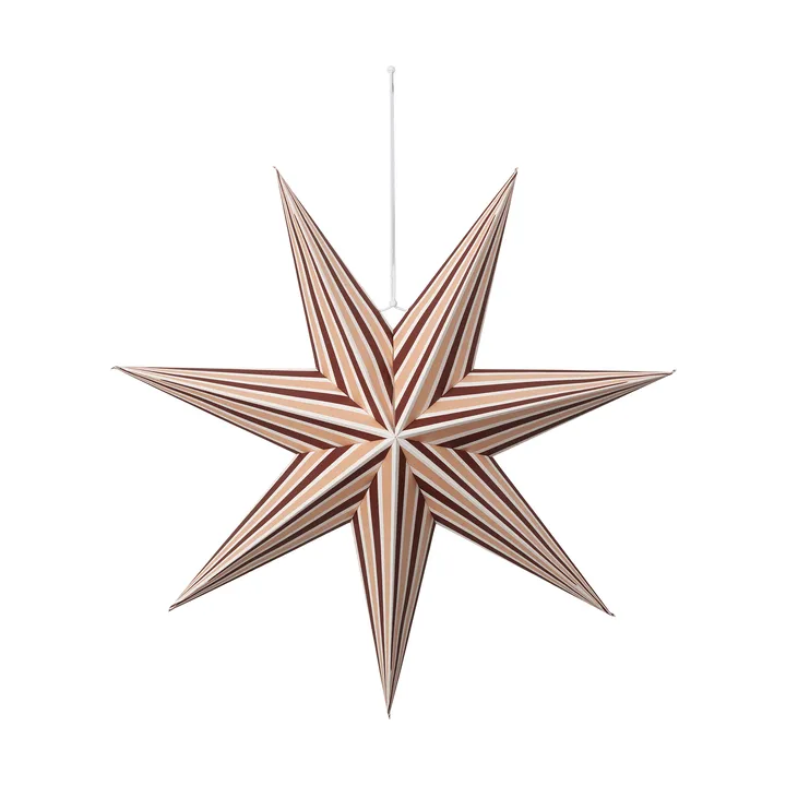 Joy estrella de Adviento - Deep Red-Soft Pink, L - Broste Copenhagen