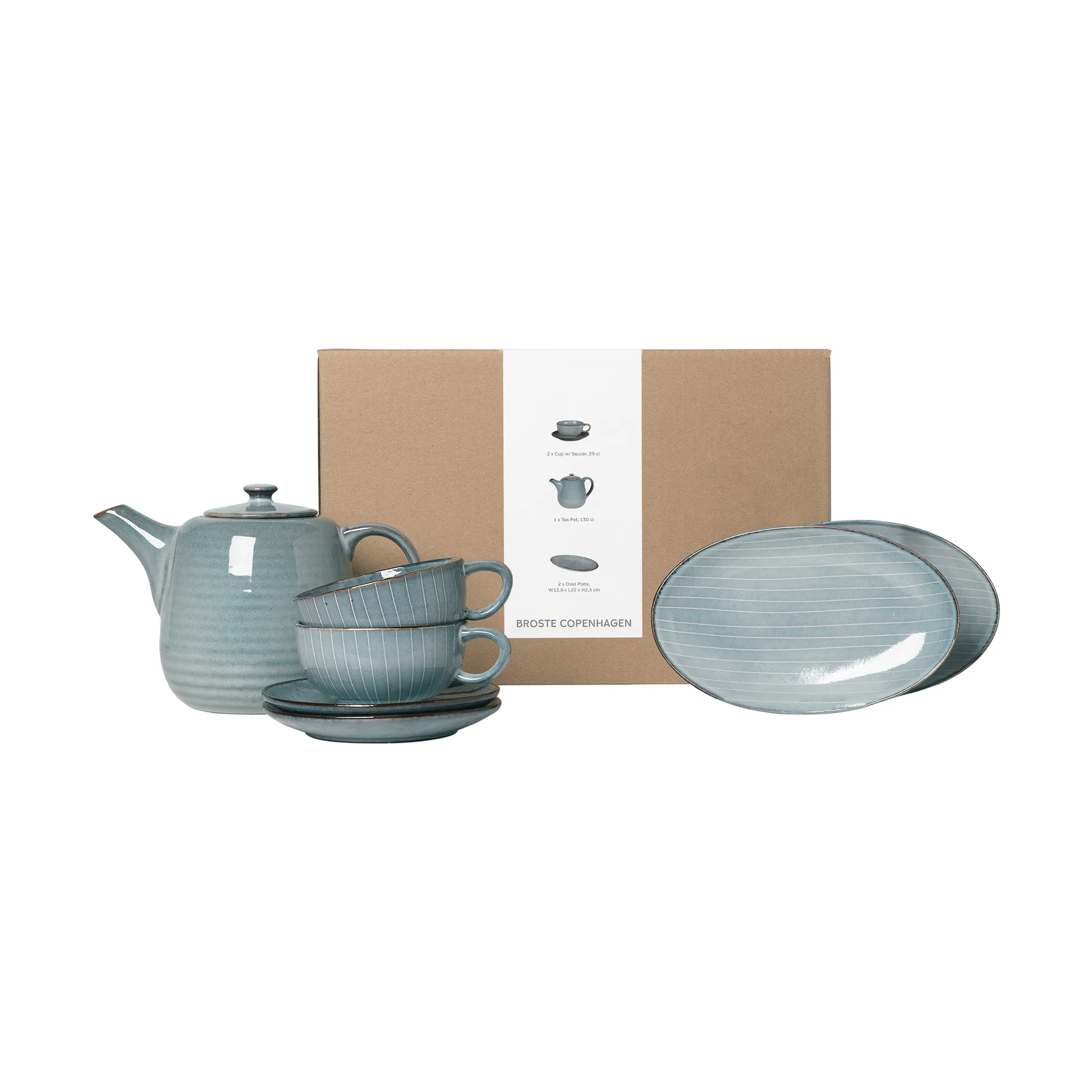 Juego de té para dos Nordic Sea, 5 piezas Broste Copenhagen