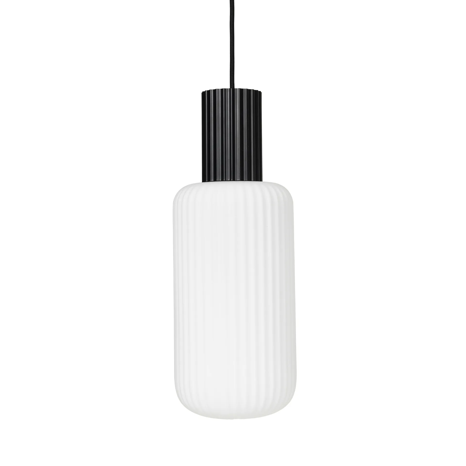 Lámpara colgante Lolly, negro-blanco-Ø16 cm Broste Copenhagen