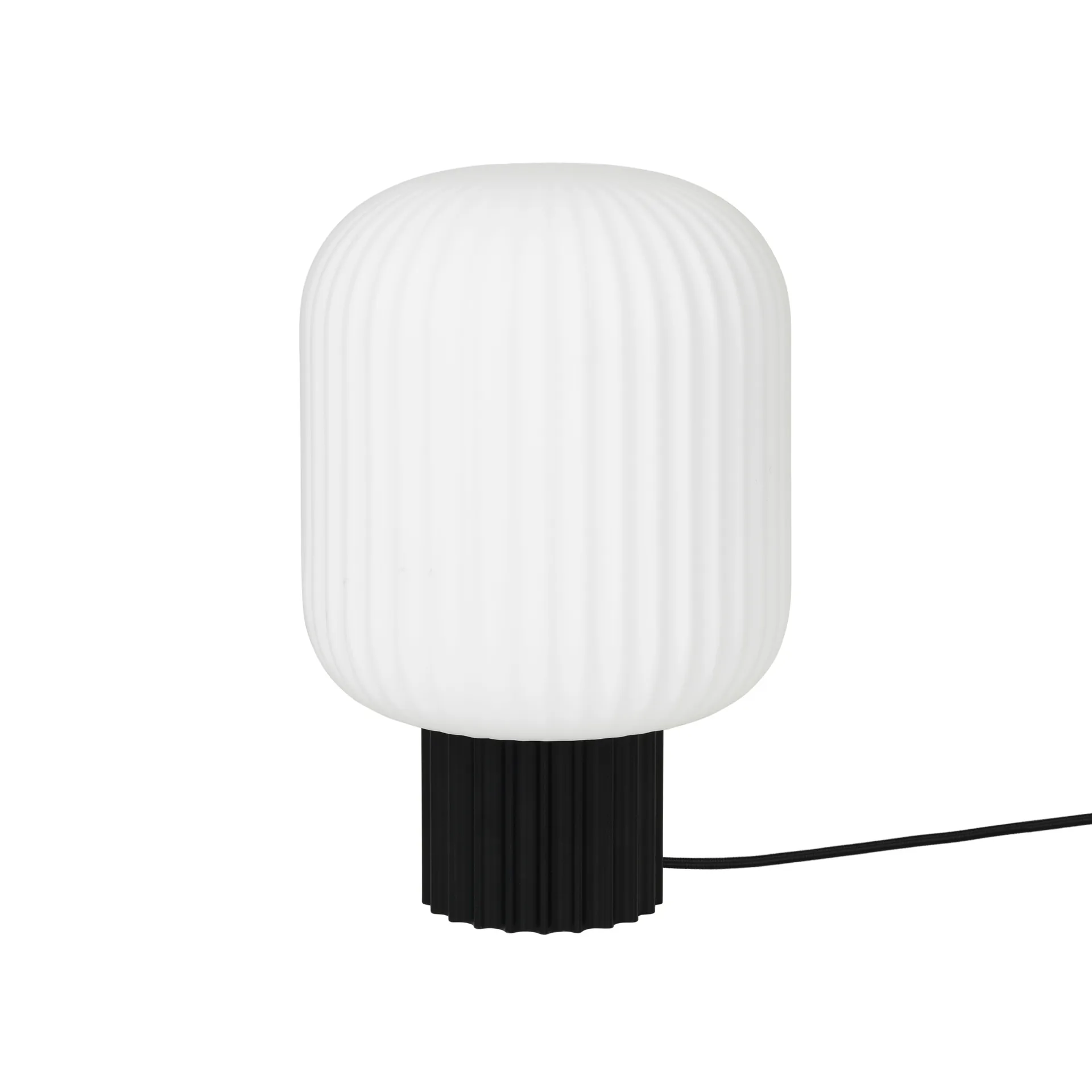 Lámpara de mesa Lolly, negro-blanco-30 cm Broste Copenhagen