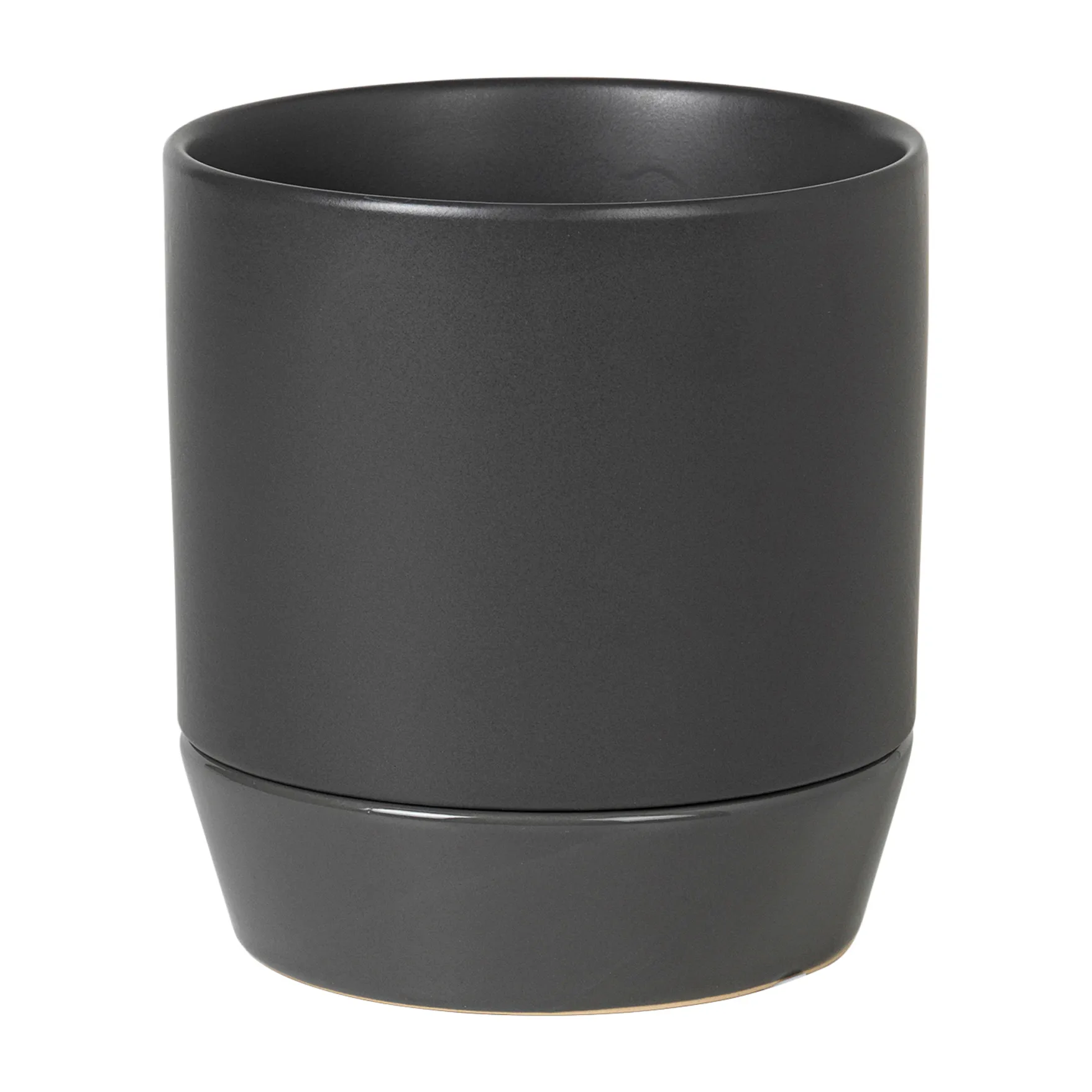 Maceta con plato Denise Ø14 cm, Charcoal grey Broste Copenhagen