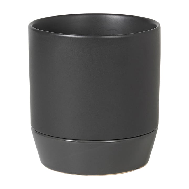 Maceta con plato Denise Ø14 cm, Charcoal grey Broste Copenhagen