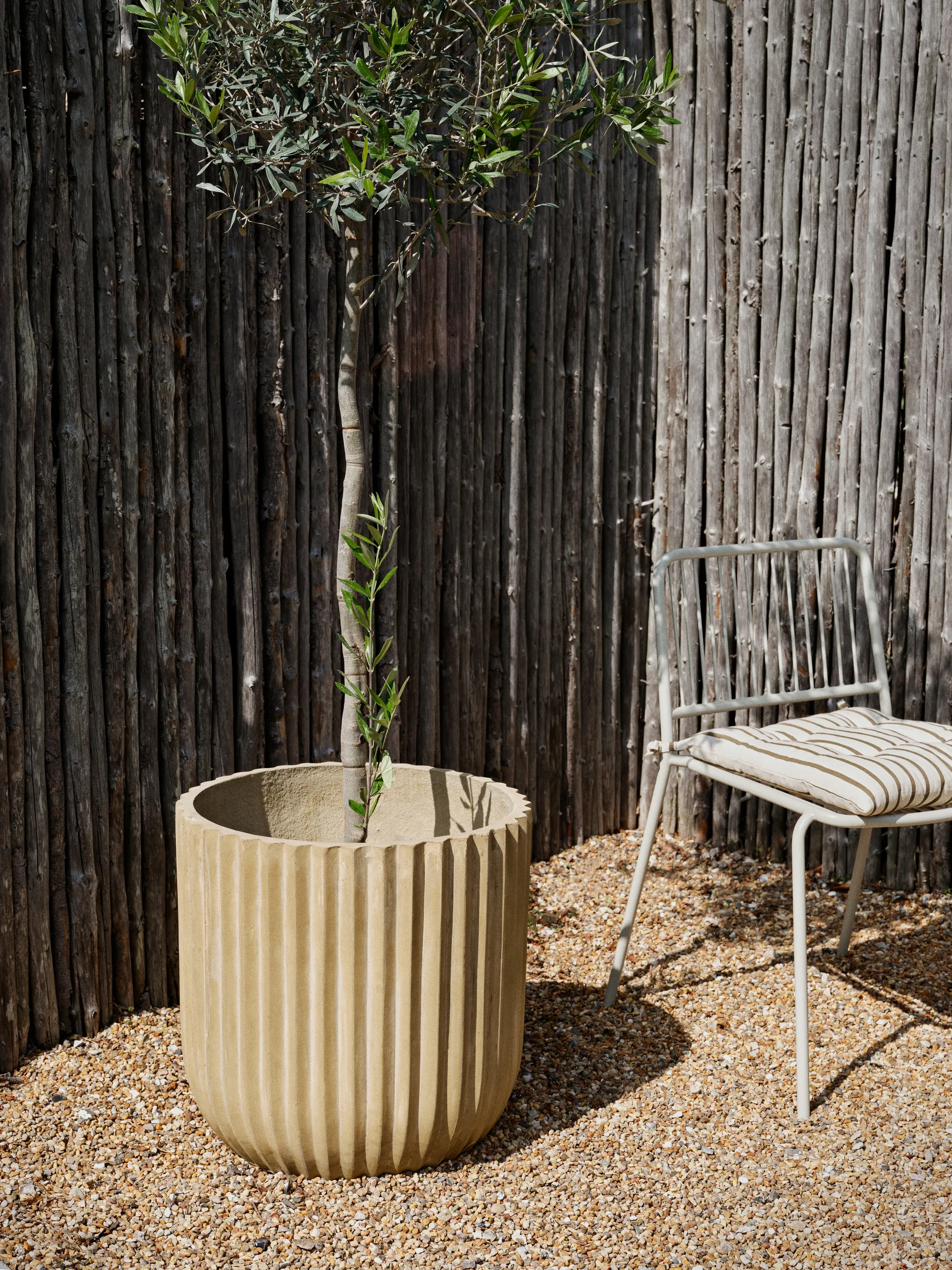 Maceta Fiber Ø50 cm, Antique beige Broste Copenhagen