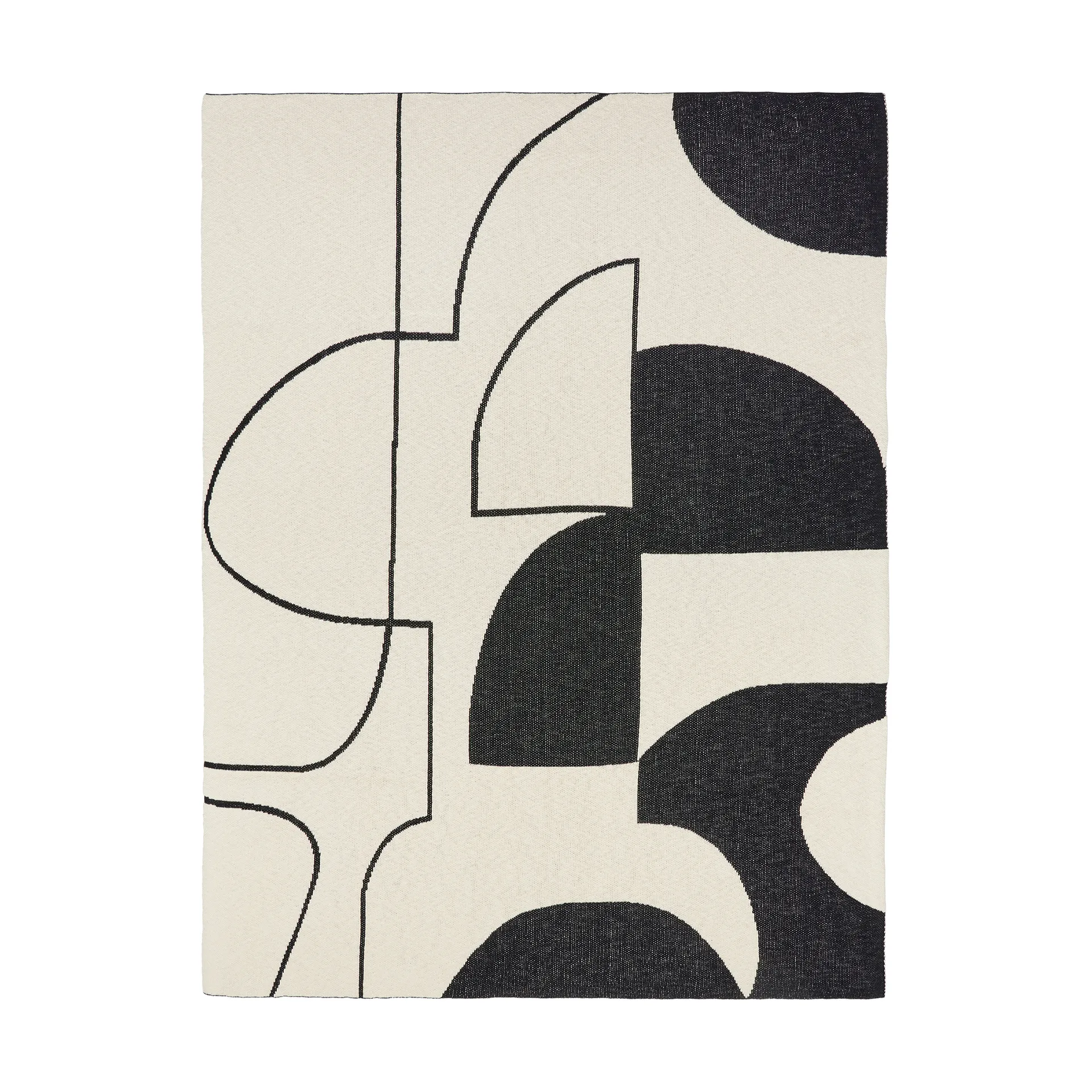 Manta Maren 130x180 cm, Black-off white Broste Copenhagen