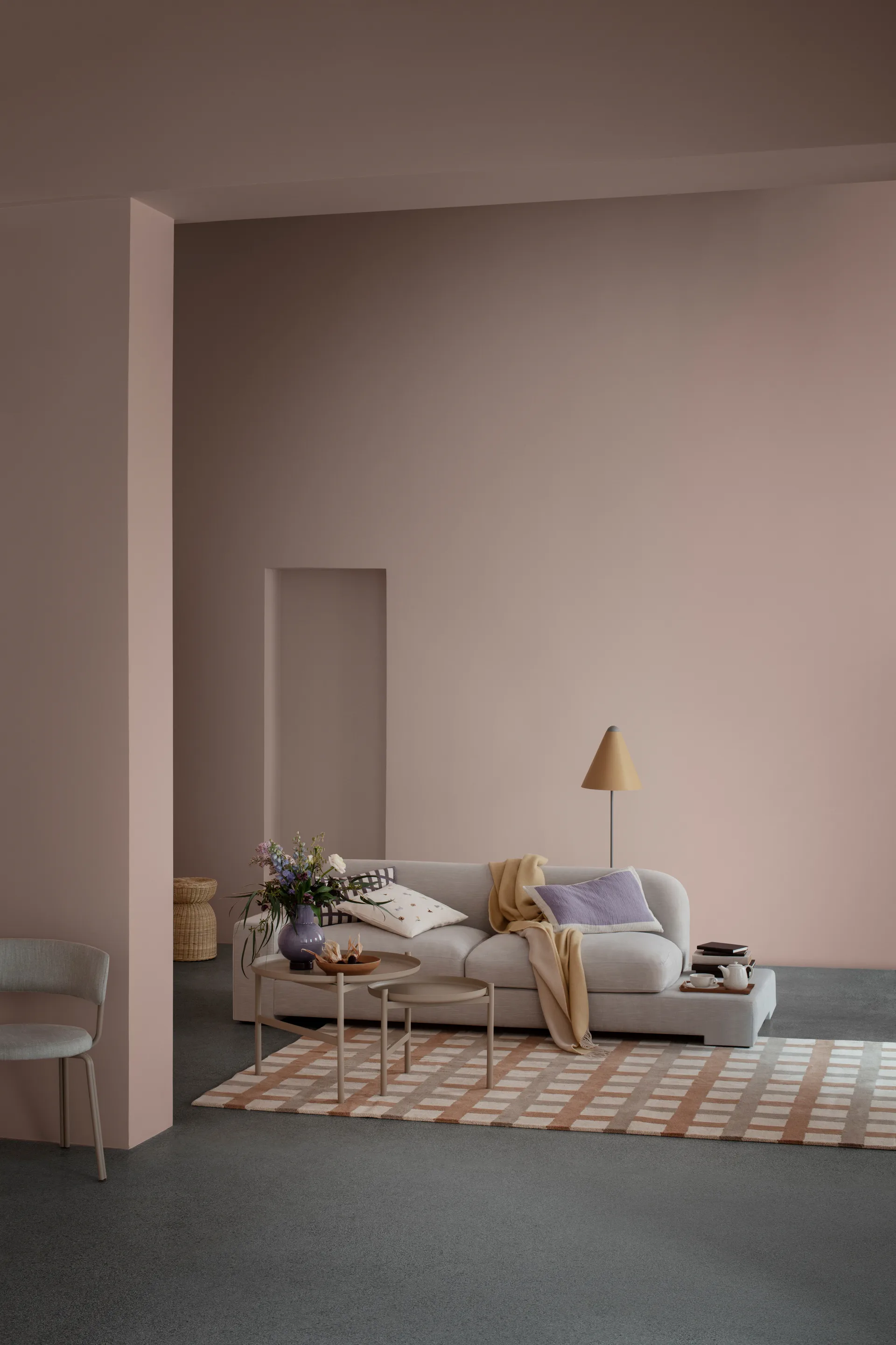 Mesa auxiliar Turner table Ø70 cm, Grey Broste Copenhagen