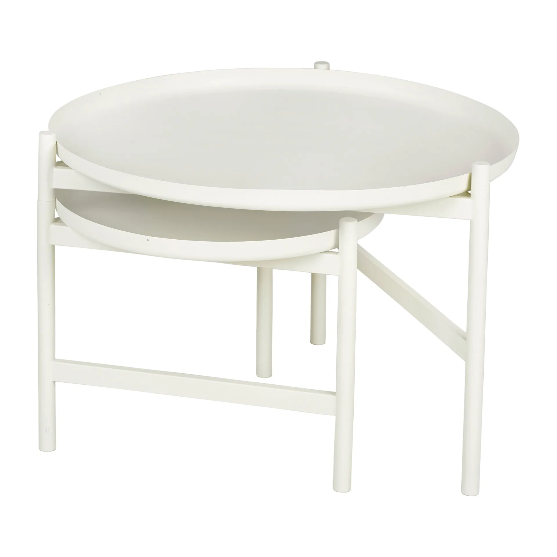 Mesa auxiliar Turner table Ø70 cm, White Broste Copenhagen